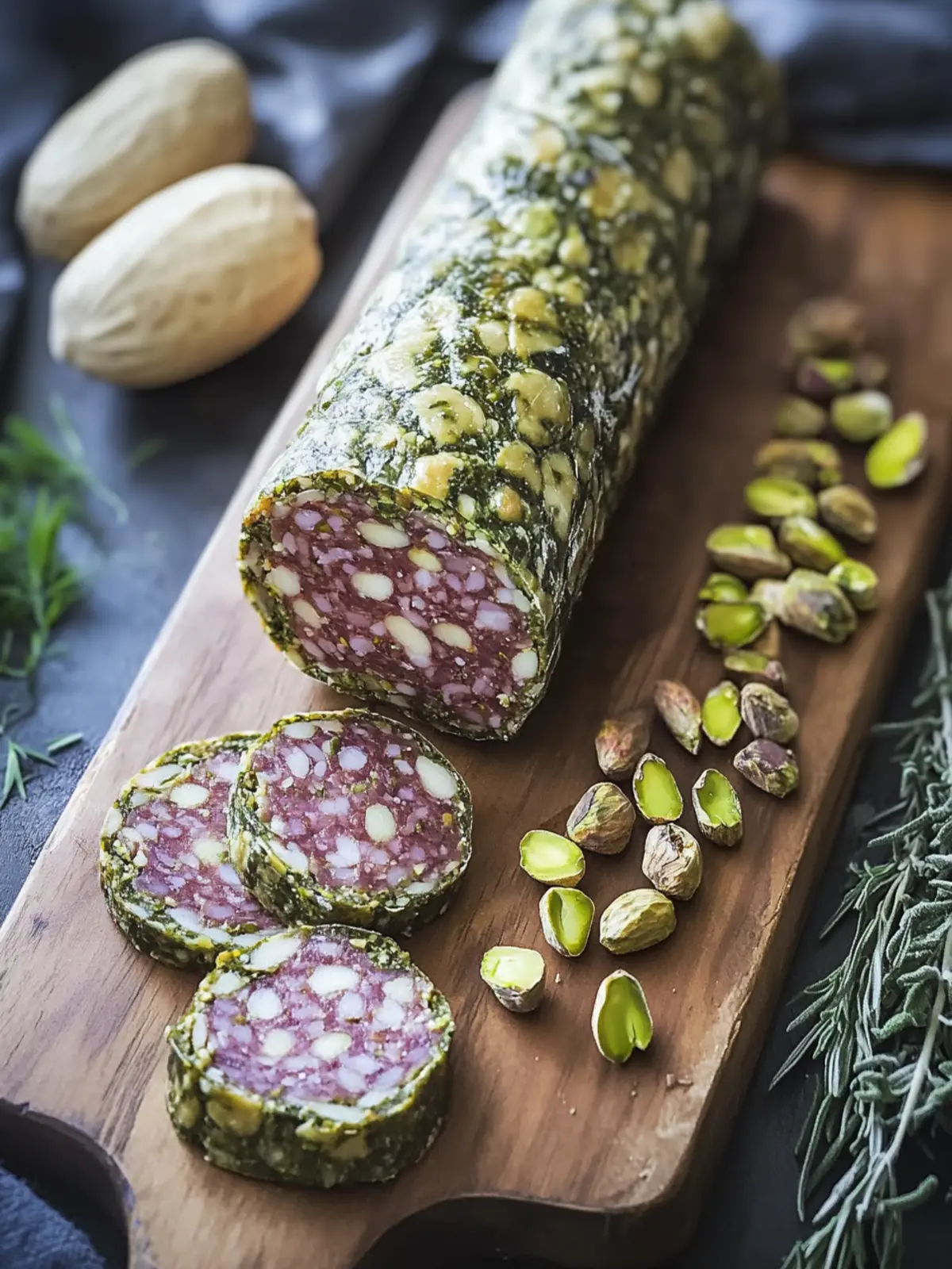No-Bake Pistachio Salami