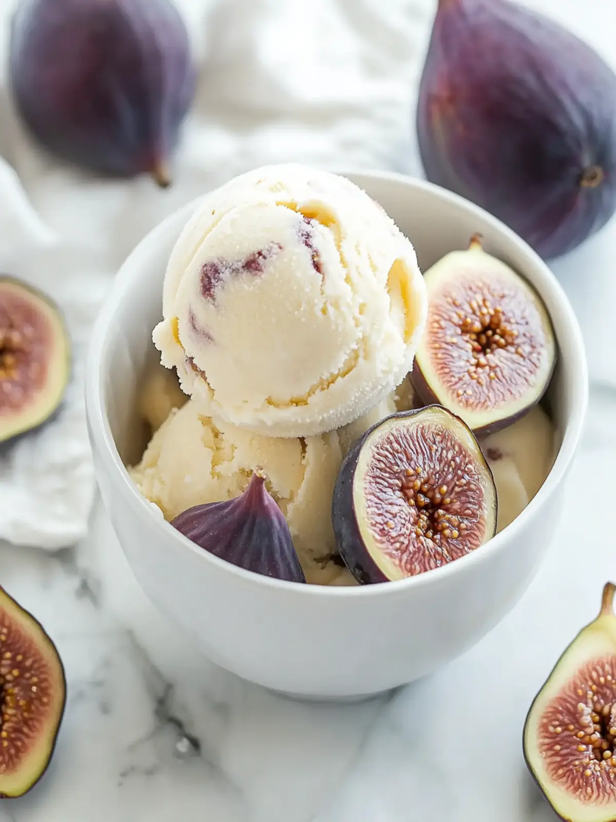 Honey-Drizzled Fig and Ricotta Ice Cream