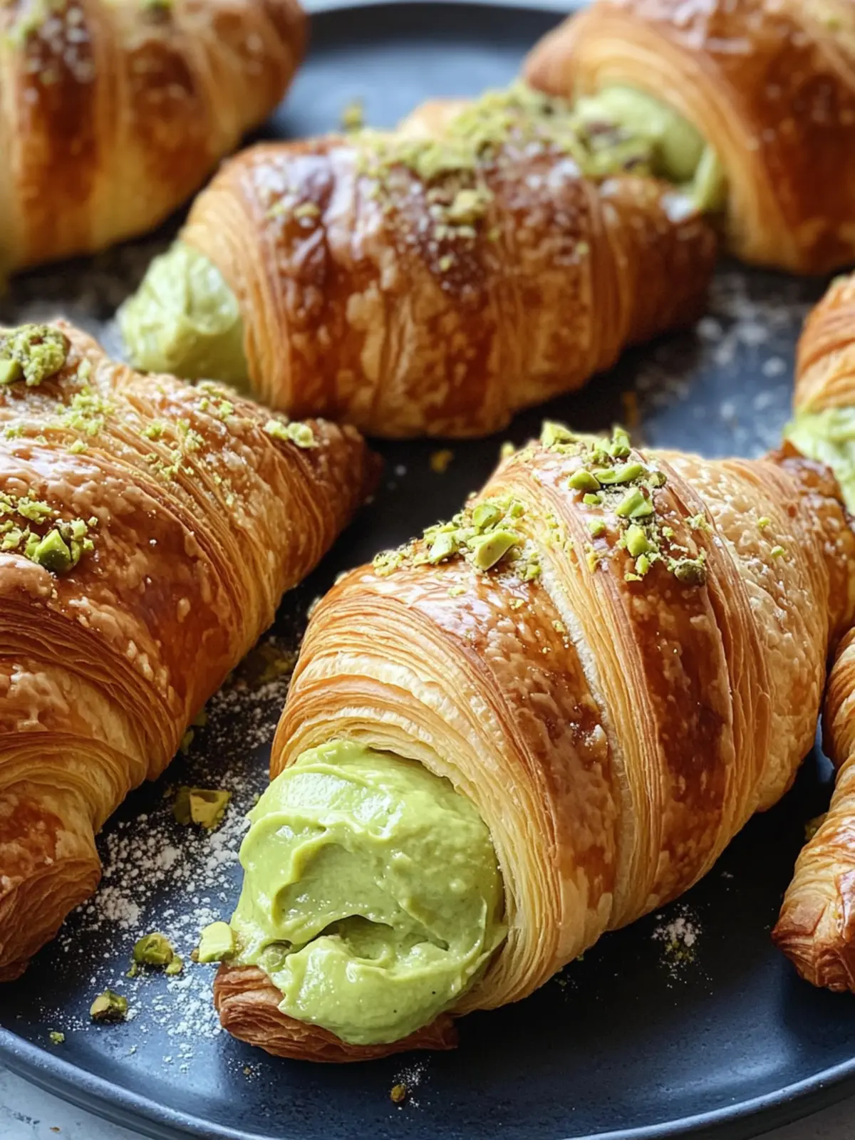 Pistachio Cream Croissants