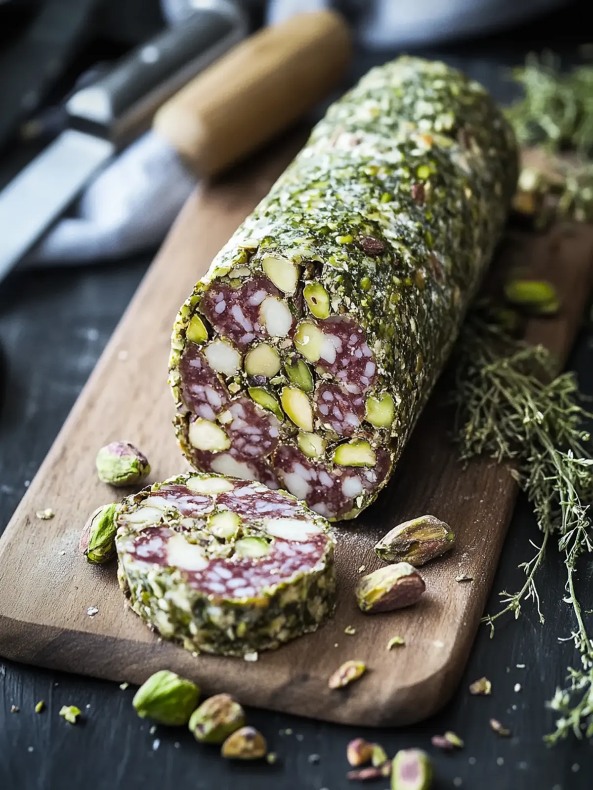 No-Bake Pistachio Salami