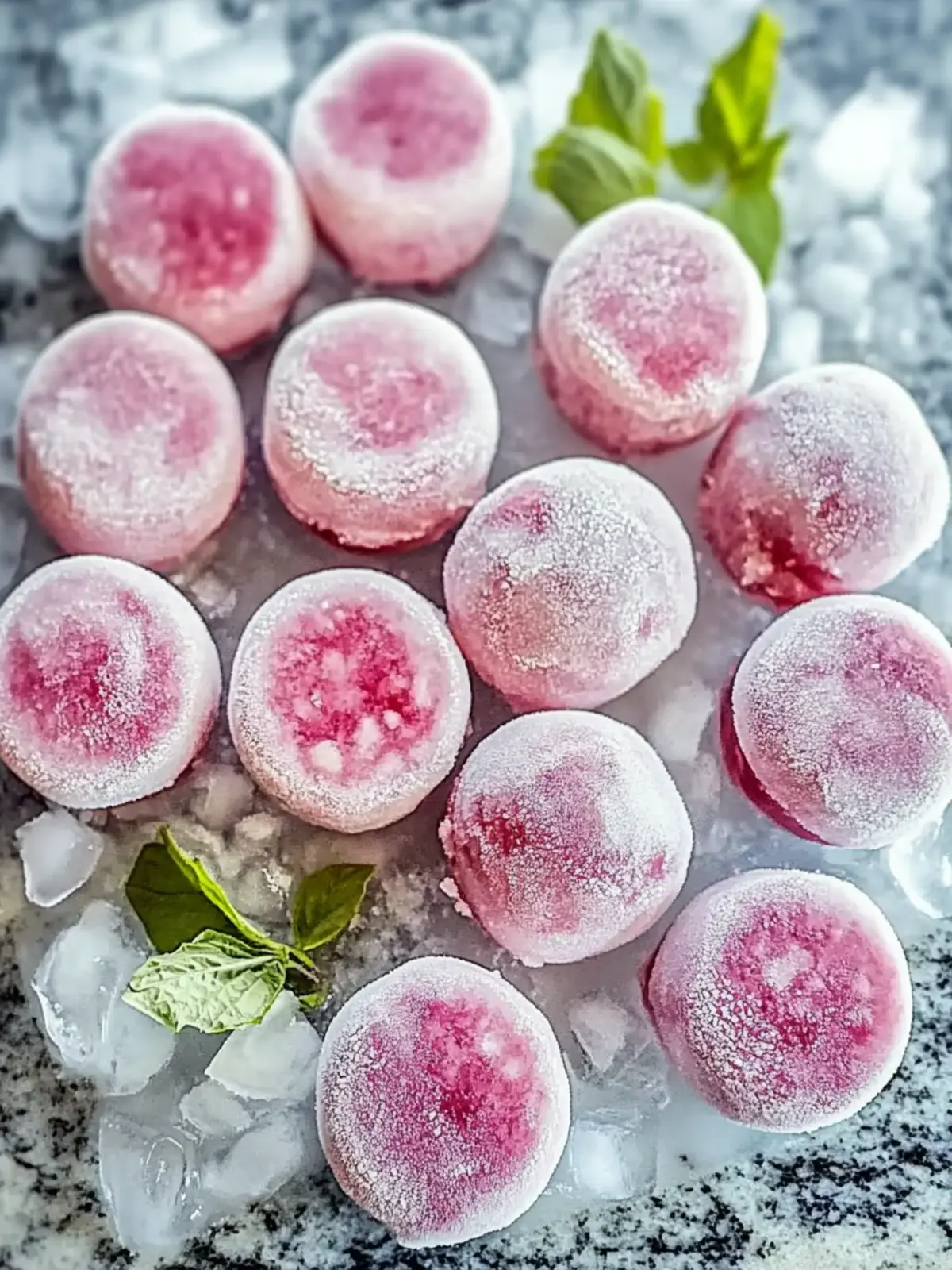 Frozen Rhubarb Yogurt Bites
