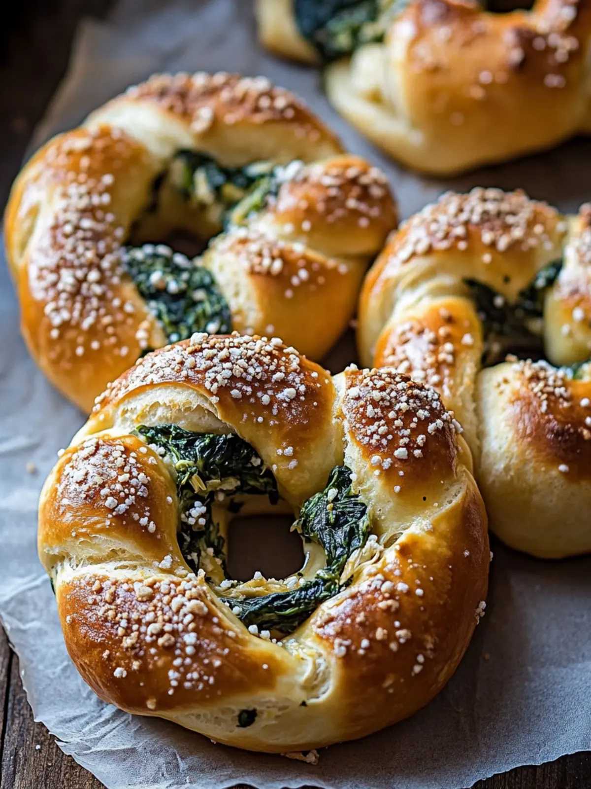 Spinach and Artichoke Stuffed Soft Pretzels