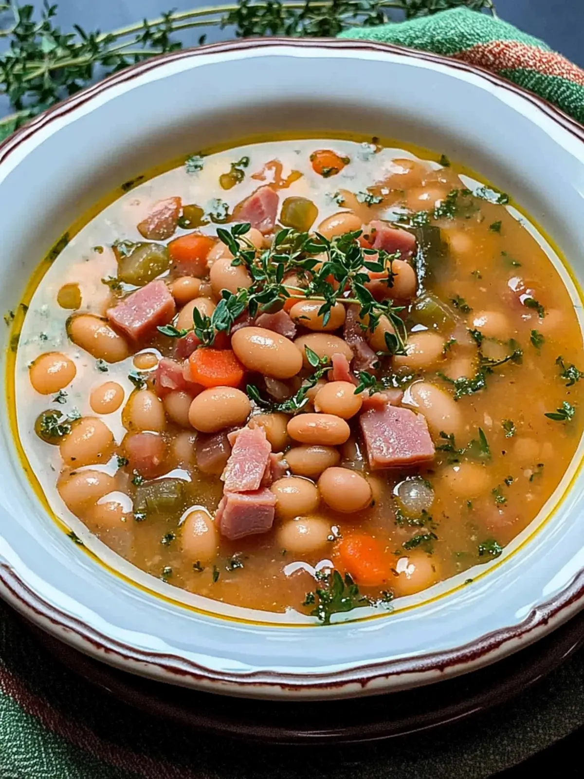 Crockpot Bean Soup with Ham Bone