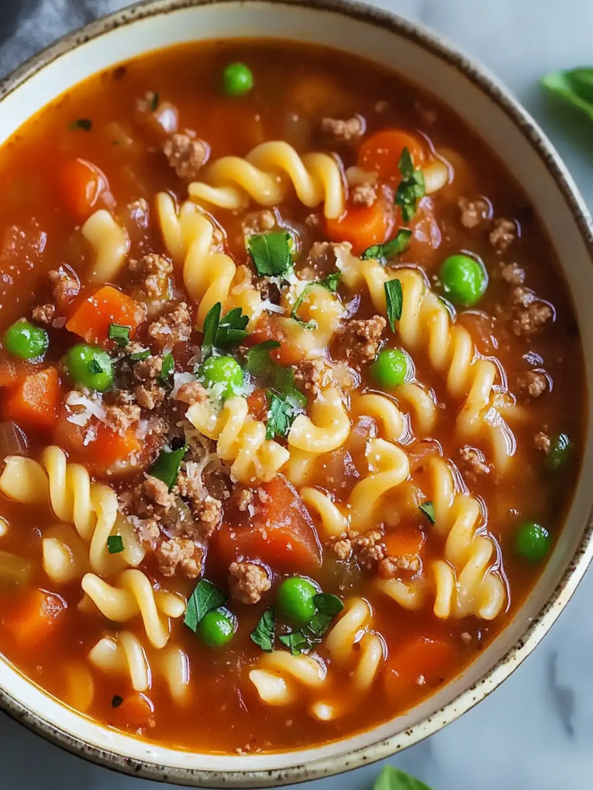 Ground Beef Pasta Soup