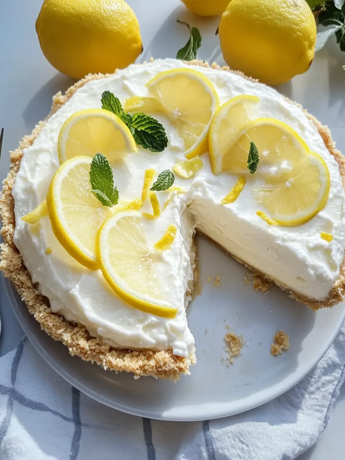 Creamy Frozen Lemonade Pie