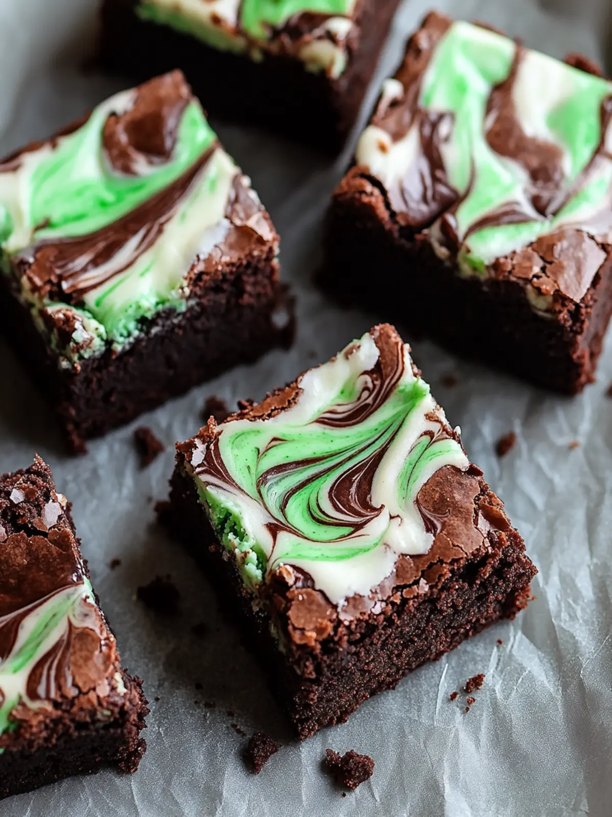Mint Cheesecake Swirl Brownies