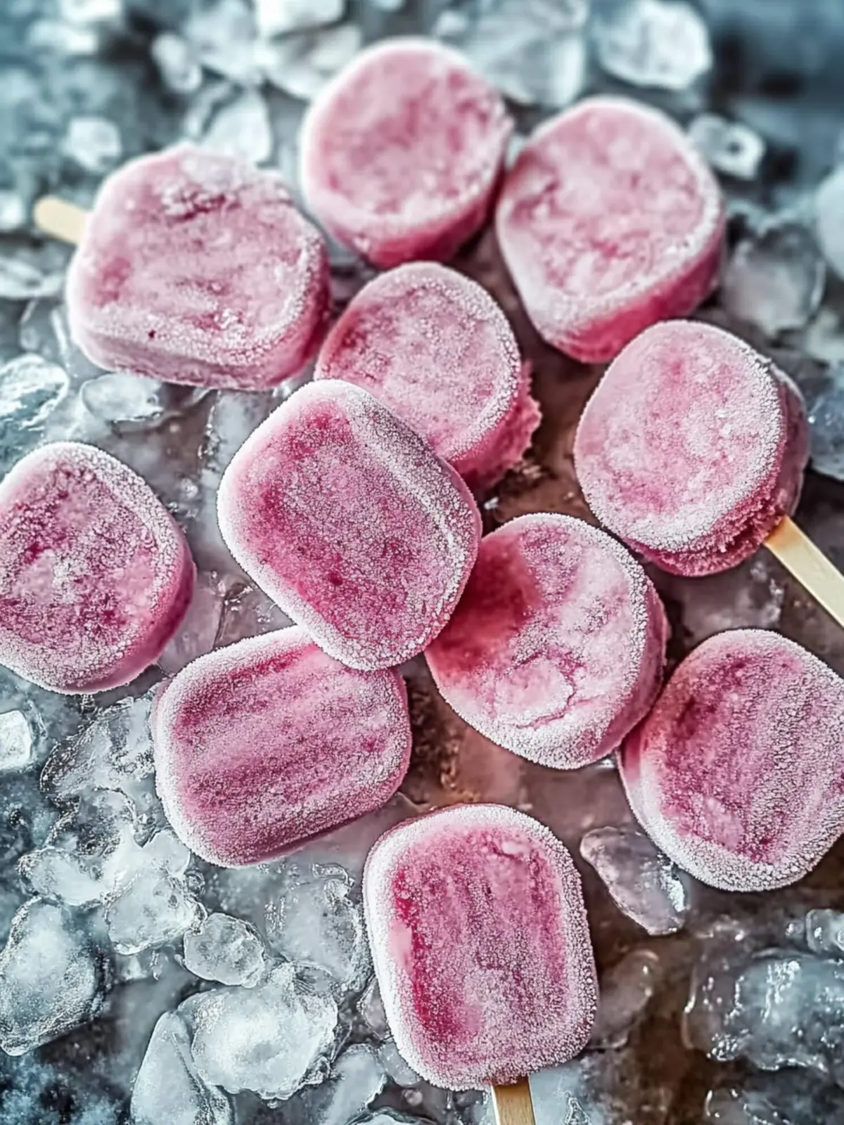 Frozen Rhubarb Yogurt Bites