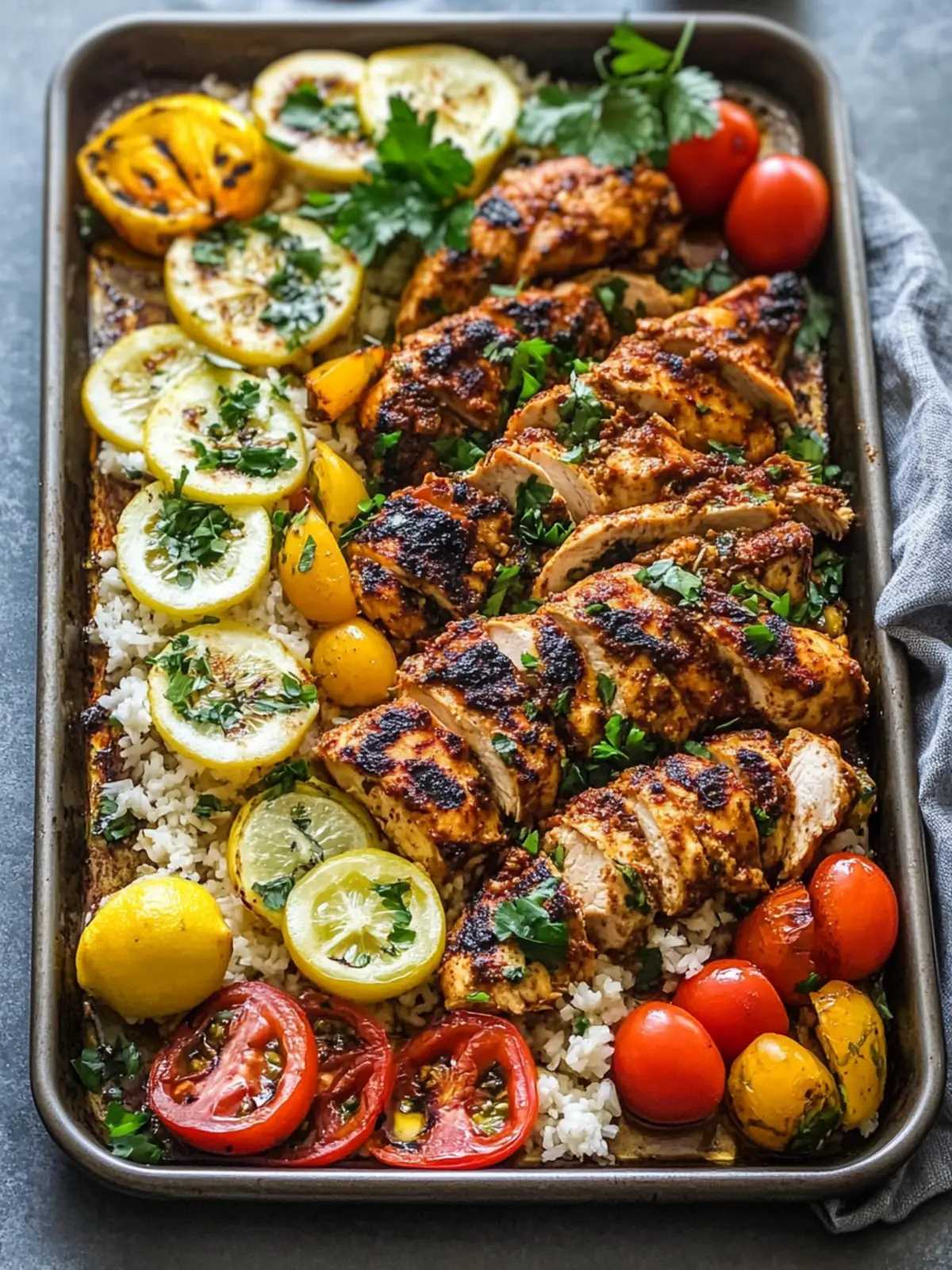 Chicken Shawarma Sheet-pan Dinner