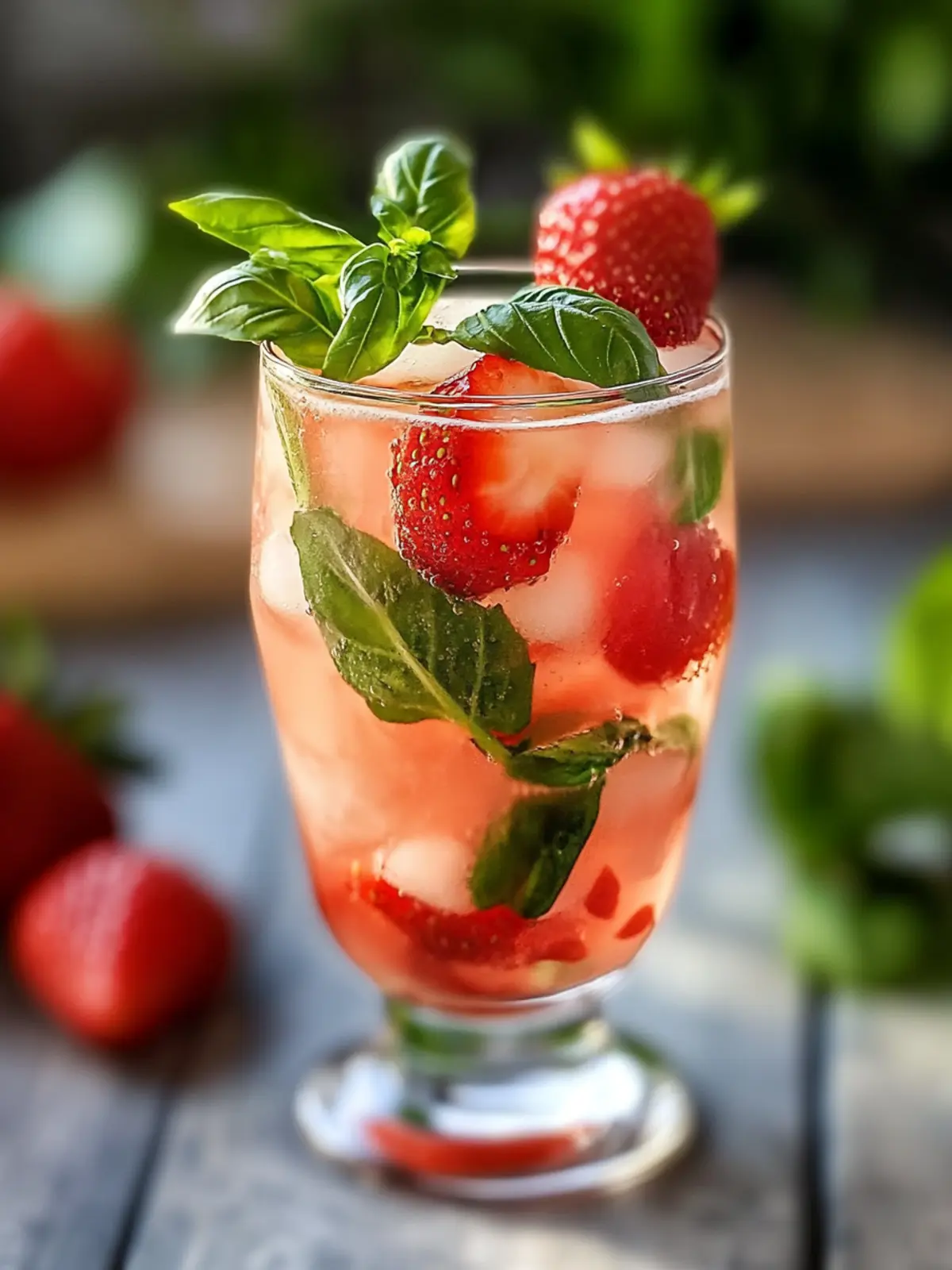 Strawberry Basil Smash Mocktail