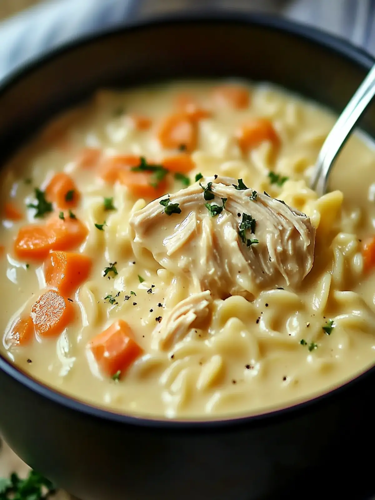 Creamy Crack Chicken Noodle Soup