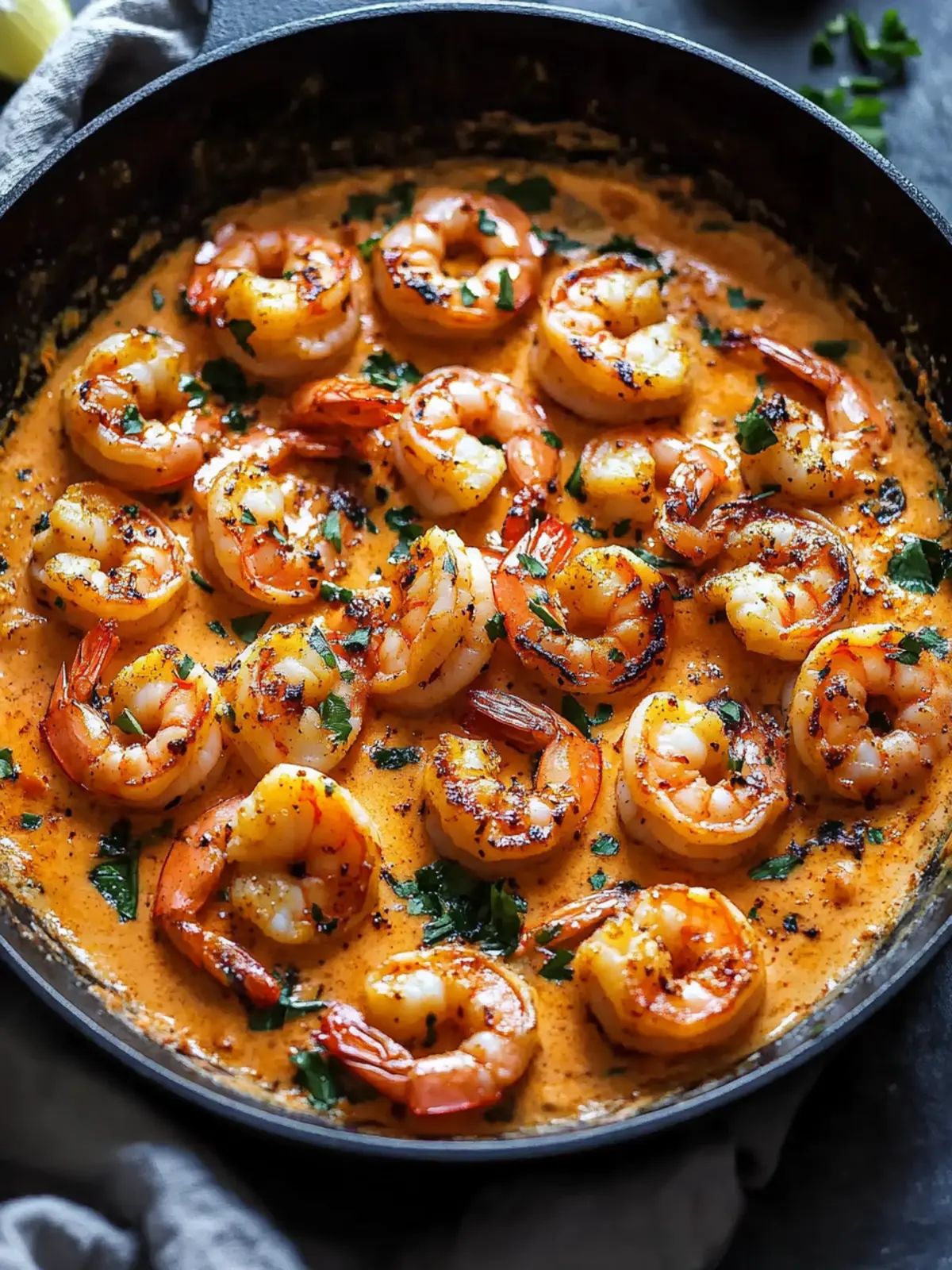 Creamy Garlic-Paprika Shrimp Skillet