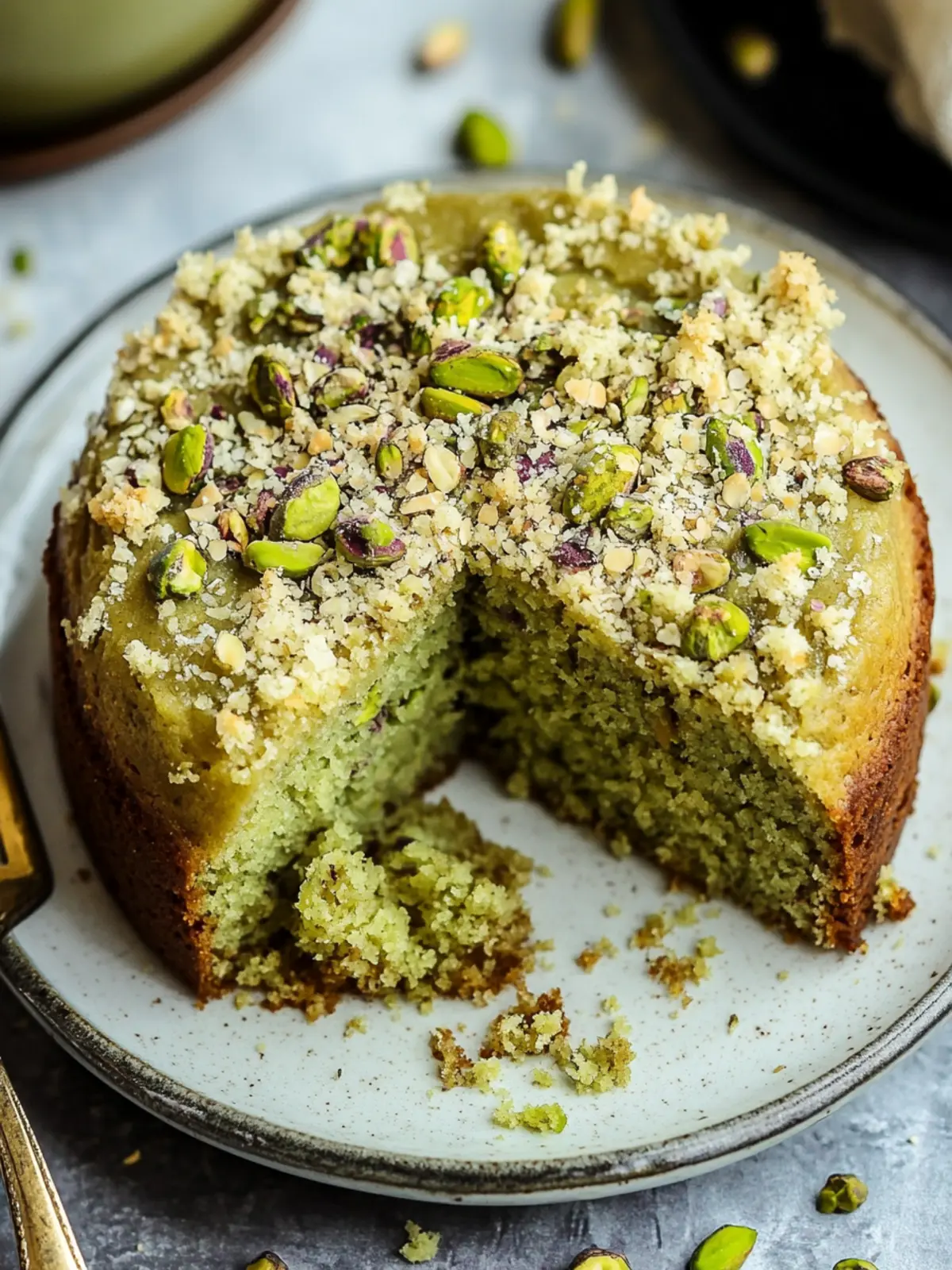 Vegan Pistachio Coffee Cake
