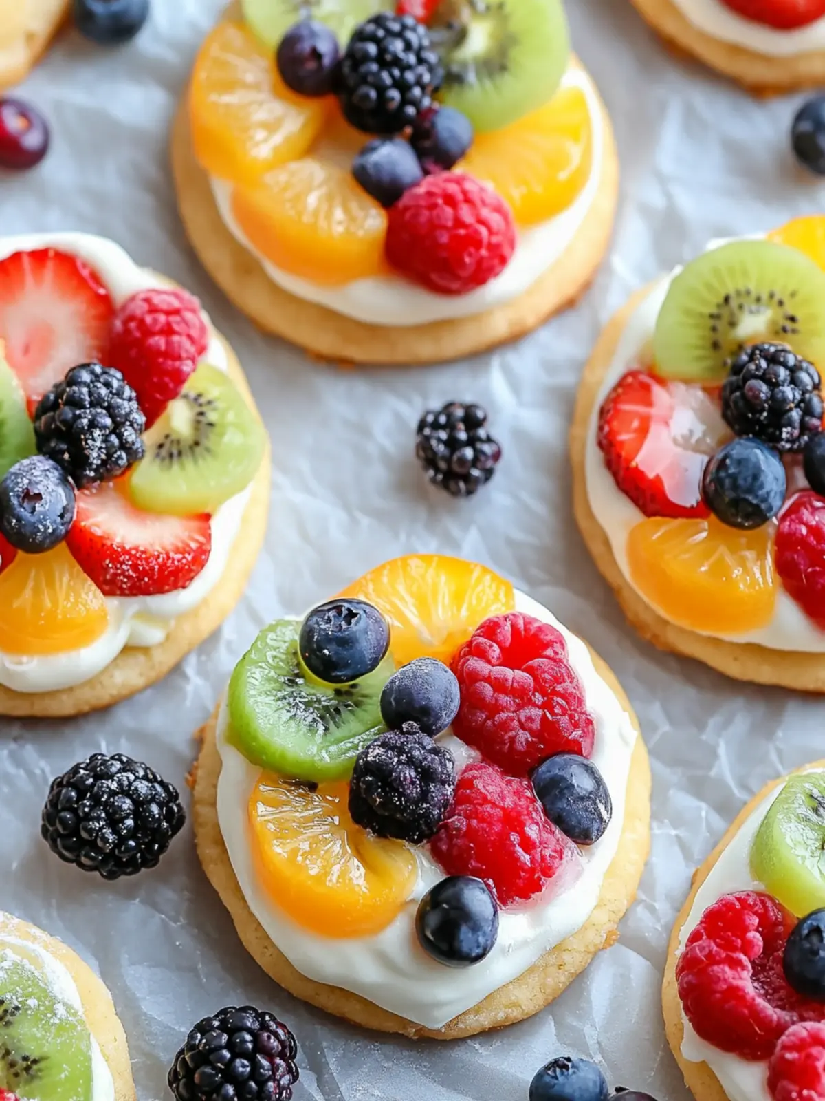 Mini Fruit Pizza Cookies