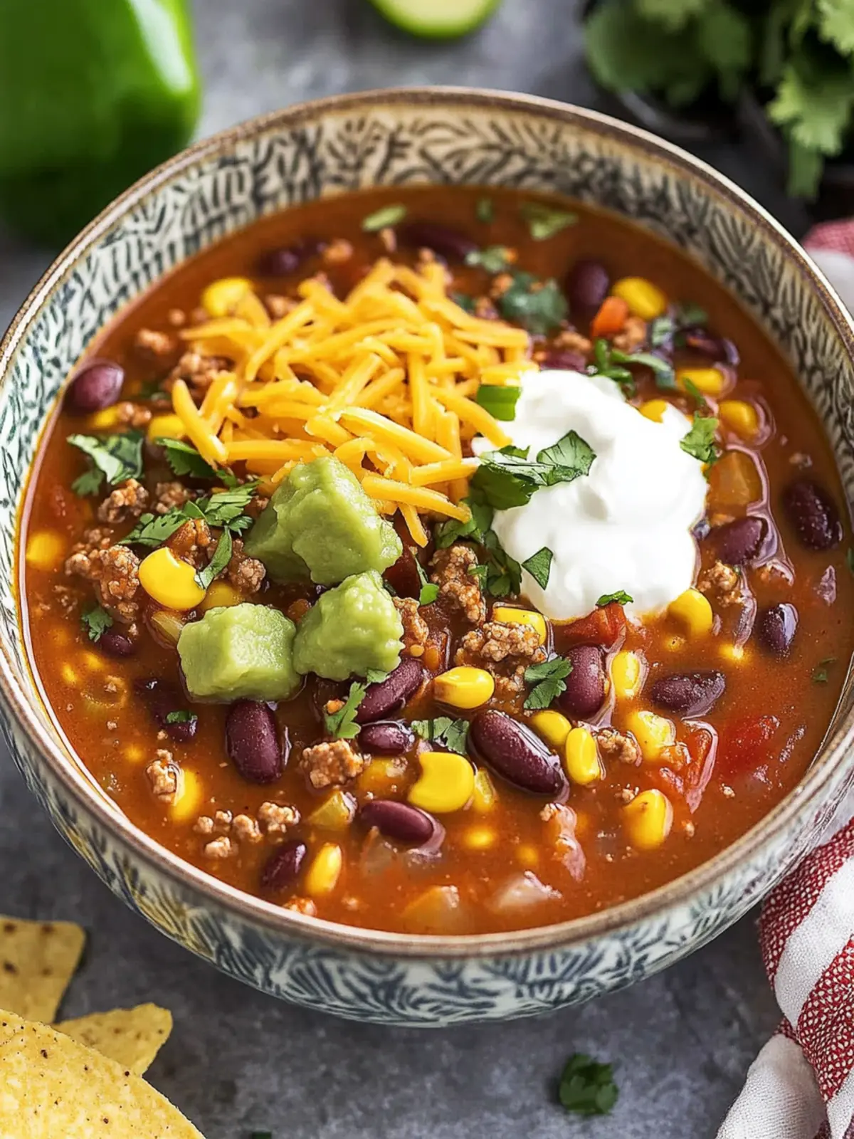 Paula Deen Taco Soup