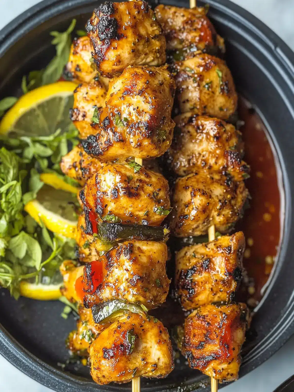 Hot Lemon Pepper Chicken Skewers
