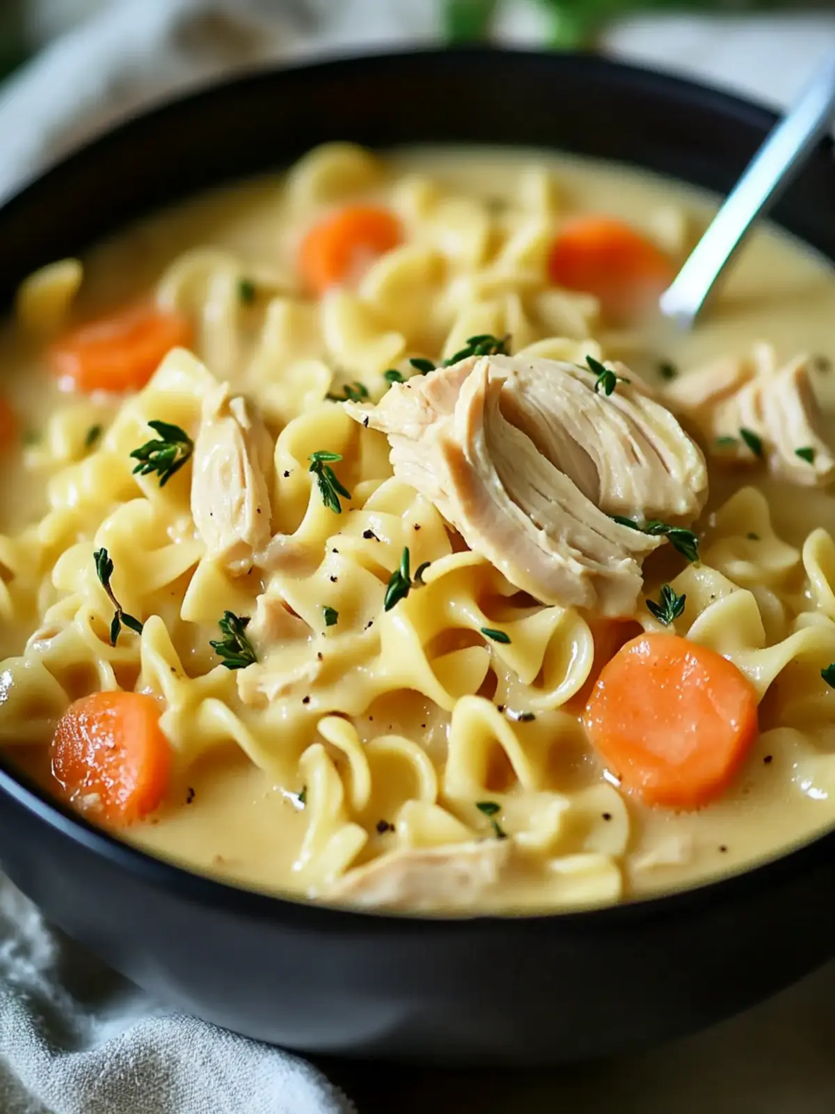 Creamy Crack Chicken Noodle Soup