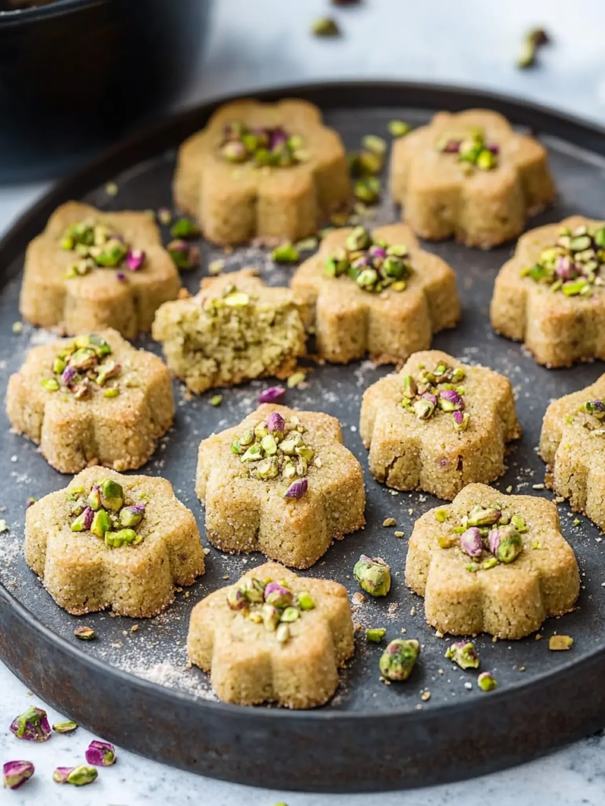 Persian Chickpea Cookies with Pistachio