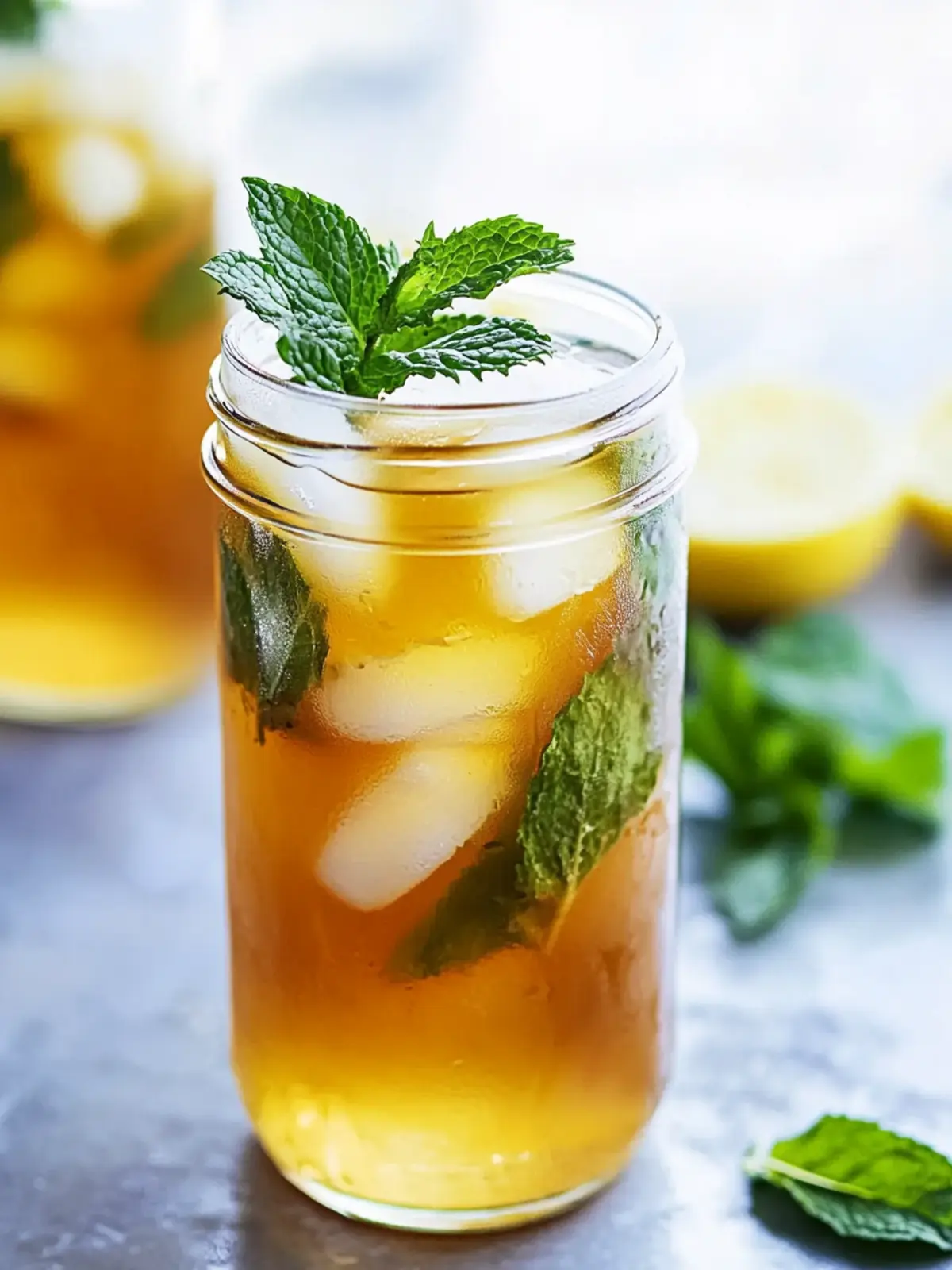 Honey Mint Green Iced Tea
