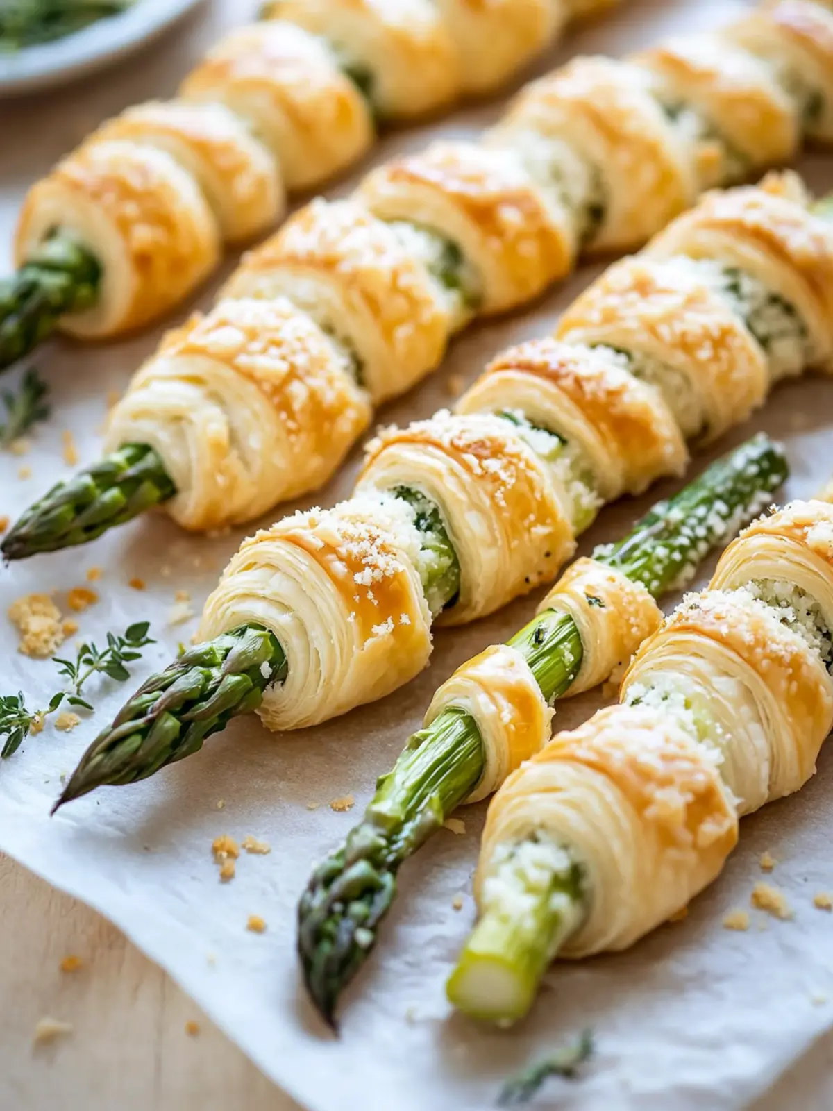 Parmesan Asparagus Pastry Twists