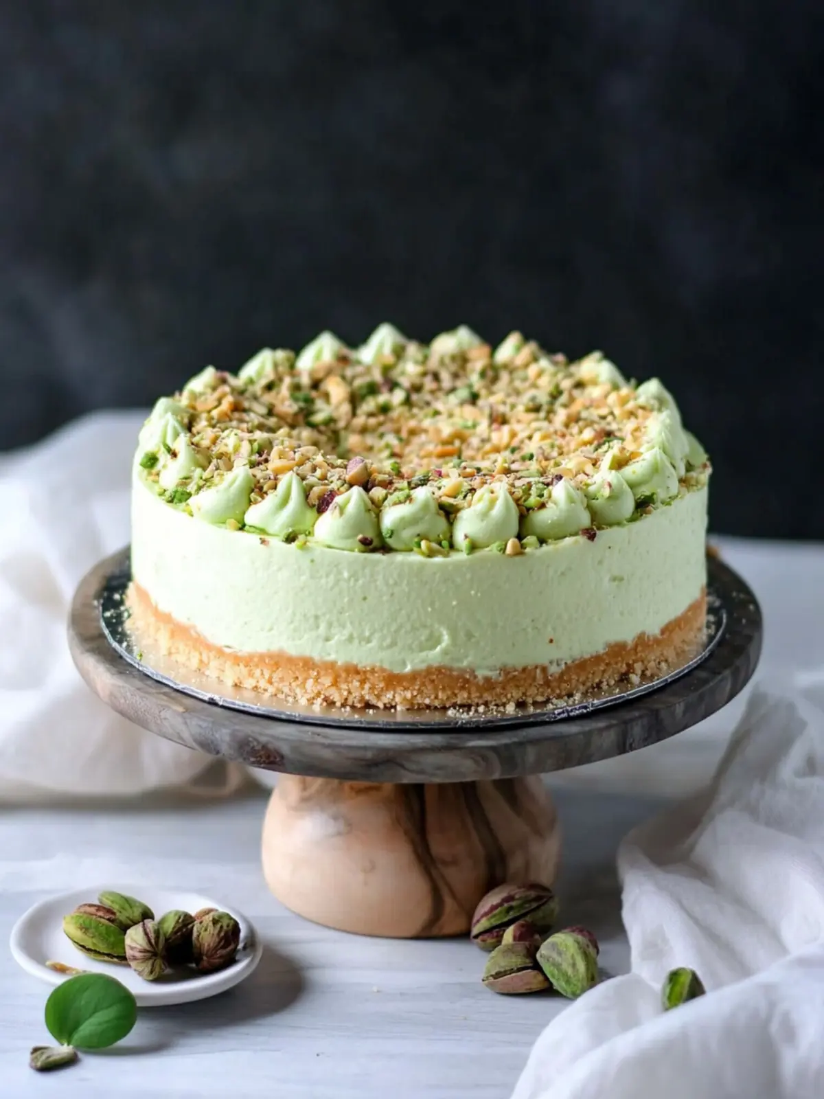 No Bake Pistachio Cheesecake