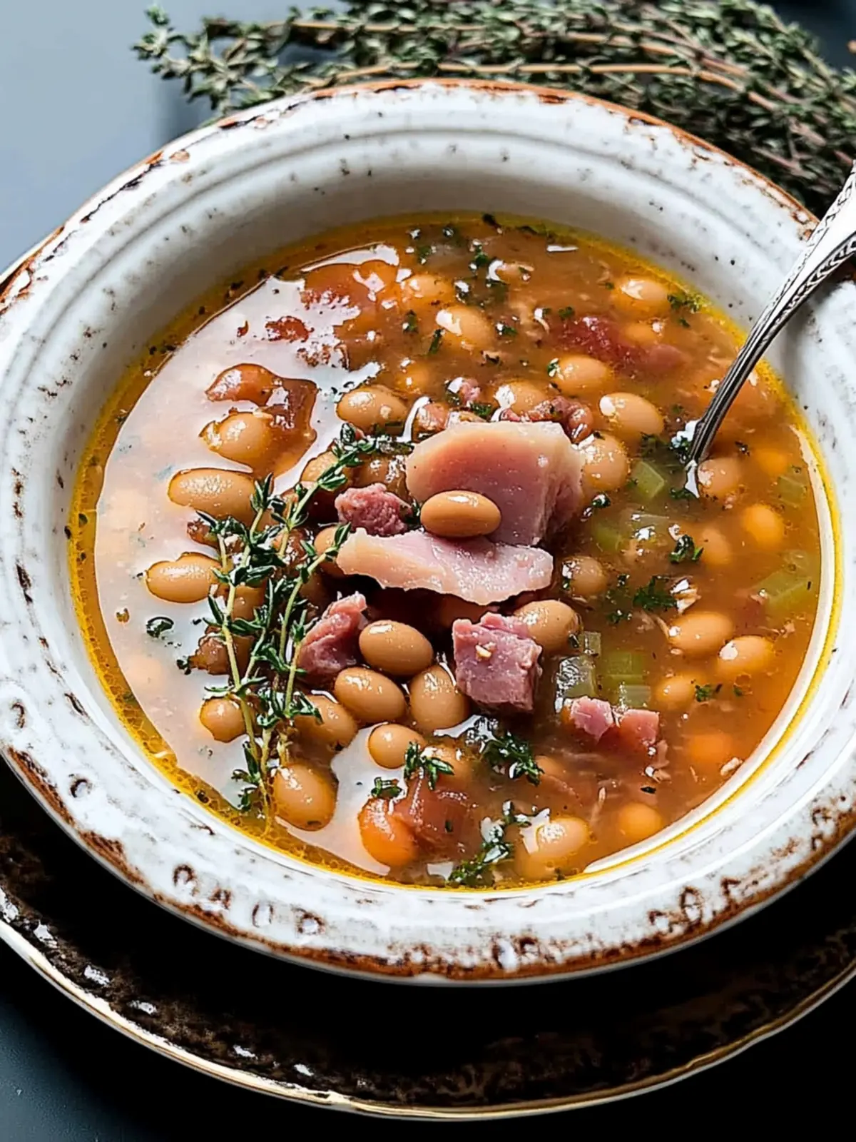 Crockpot Bean Soup with Ham Bone