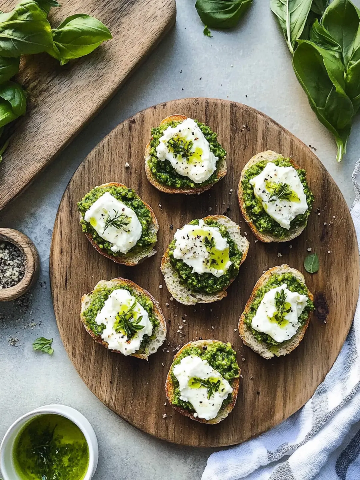 Green Goddess Pesto & Goat Cheese Bites