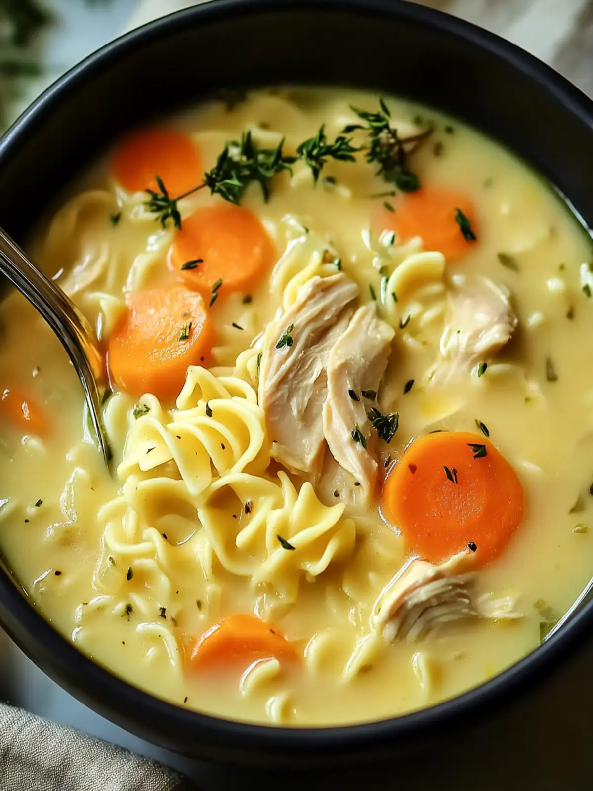 Creamy Crack Chicken Noodle Soup