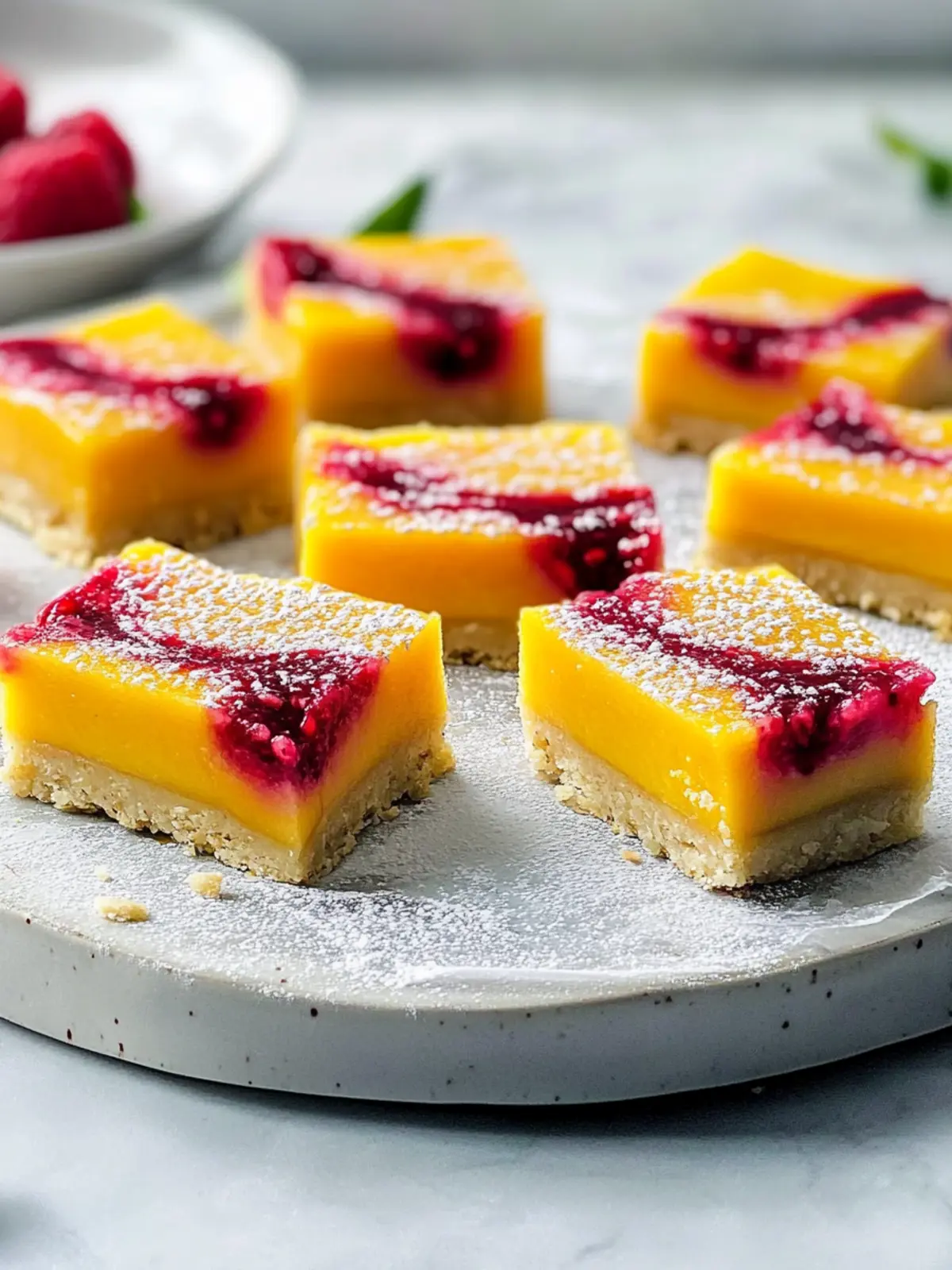 Raspberry Mango Bars
