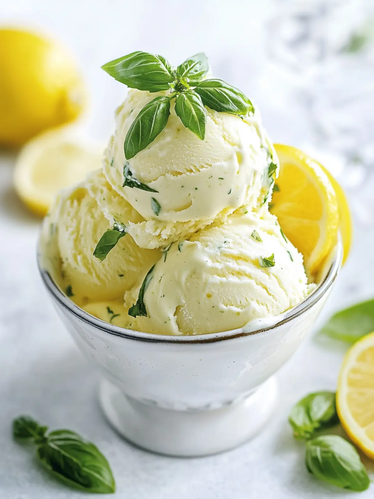 Lemon Basil Ice Cream