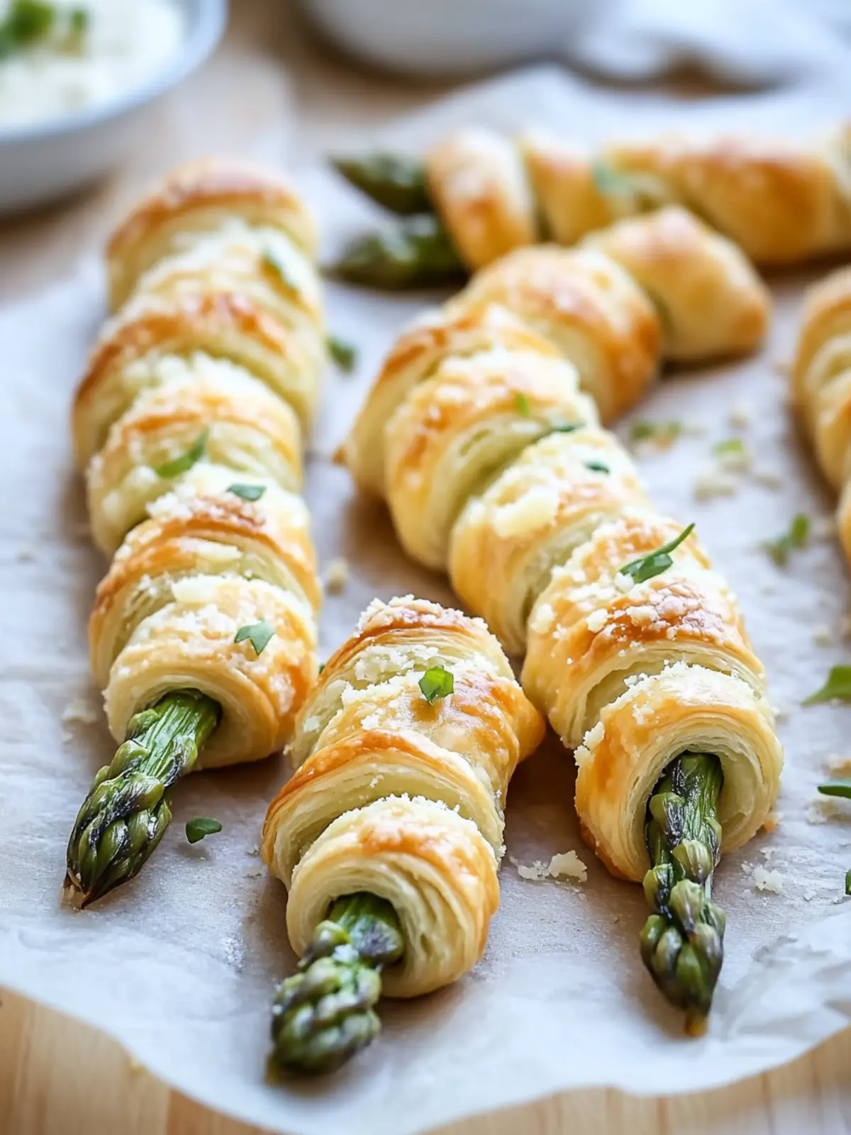 Parmesan Asparagus Pastry Twists
