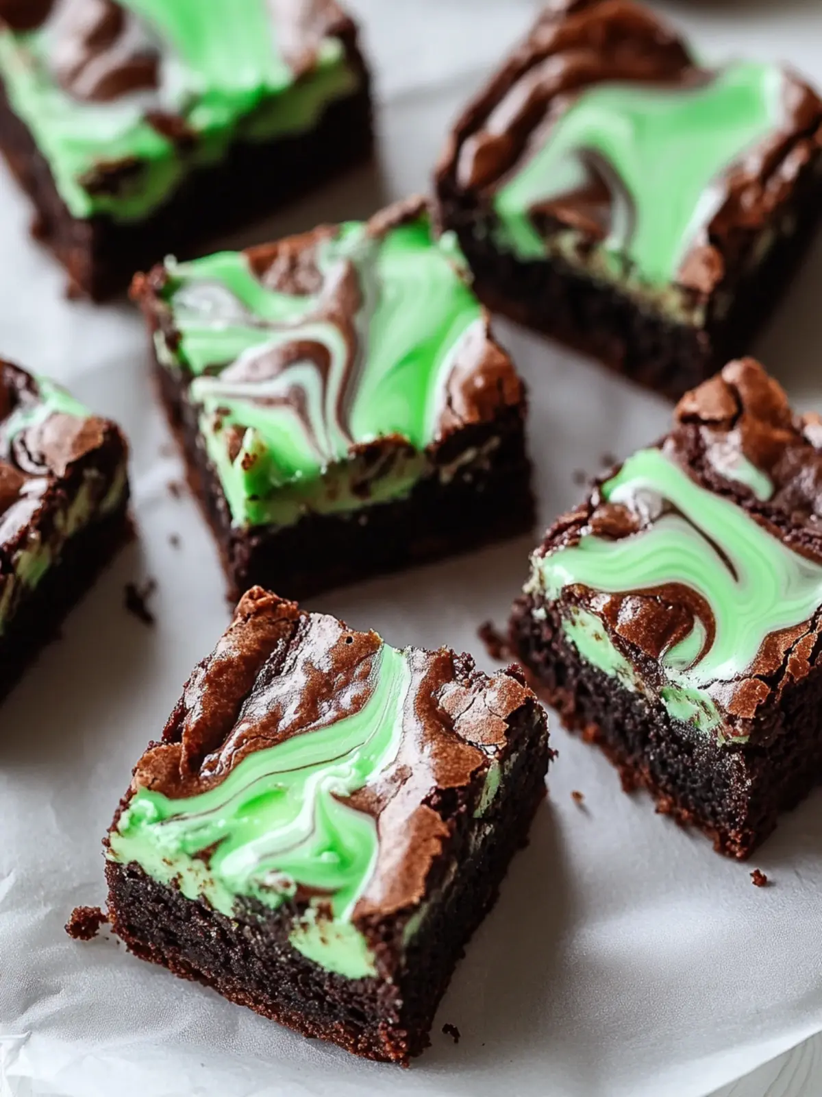 Mint Cheesecake Swirl Brownies