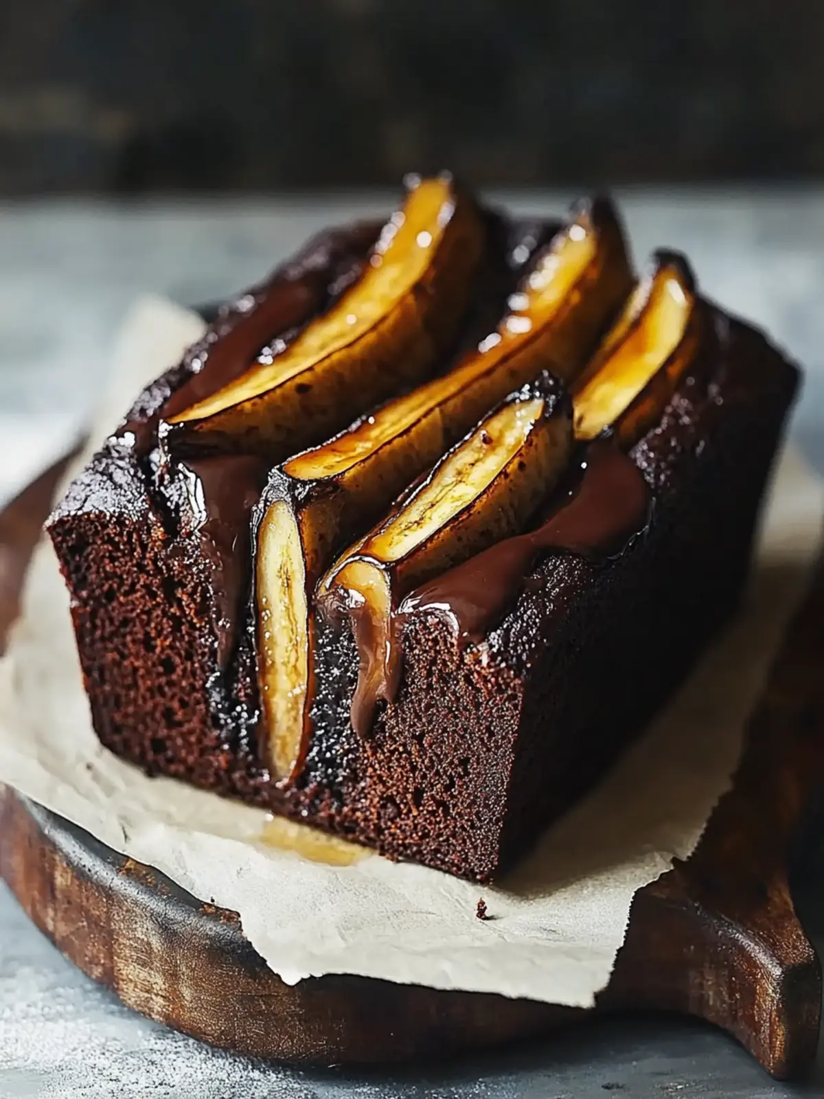 Chocolate & Caramelised Banana Bread