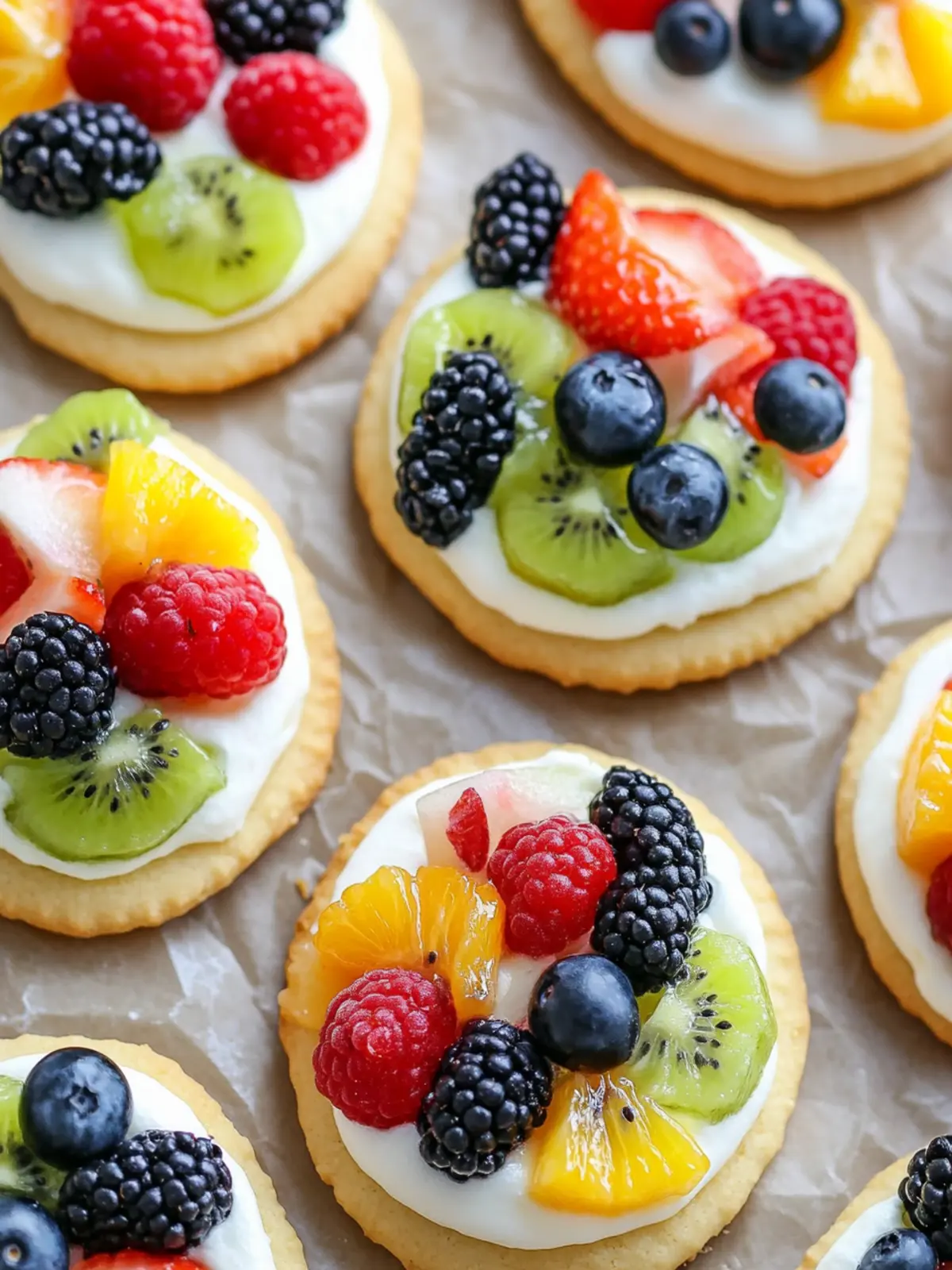 Mini Fruit Pizza Cookies