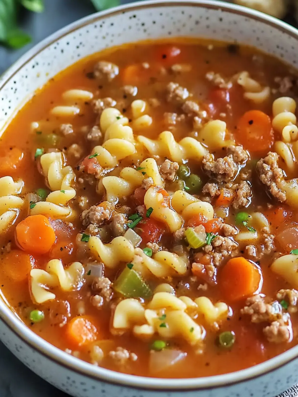 Ground Beef Pasta Soup