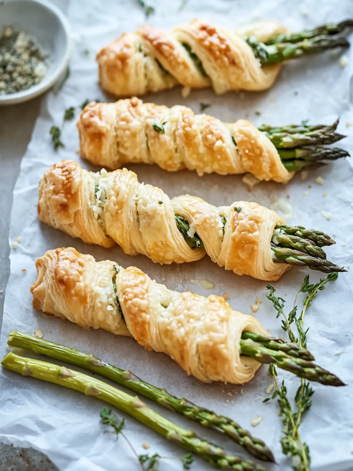 Parmesan Asparagus Pastry Twists