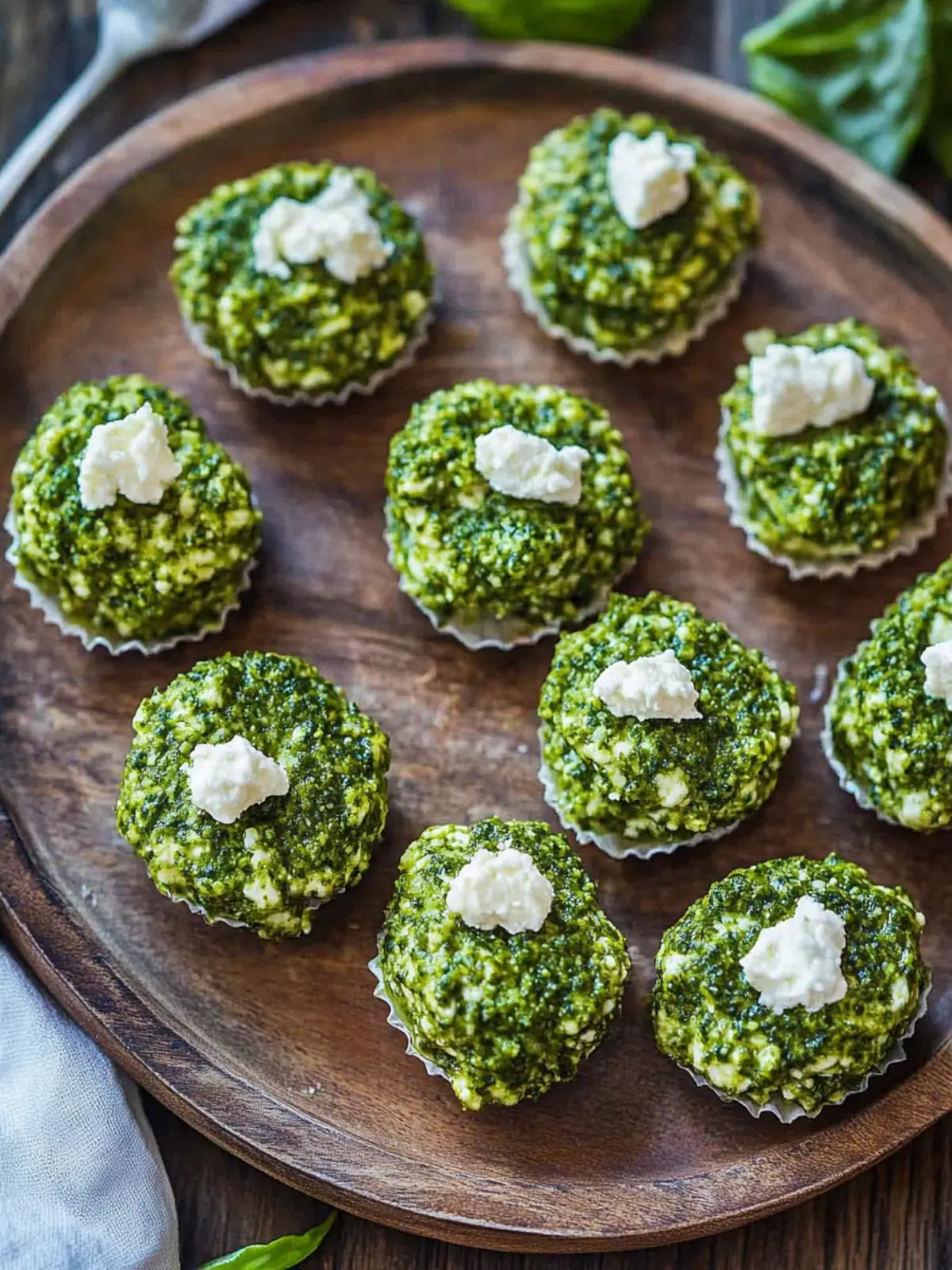 Green Goddess Pesto & Goat Cheese Bites
