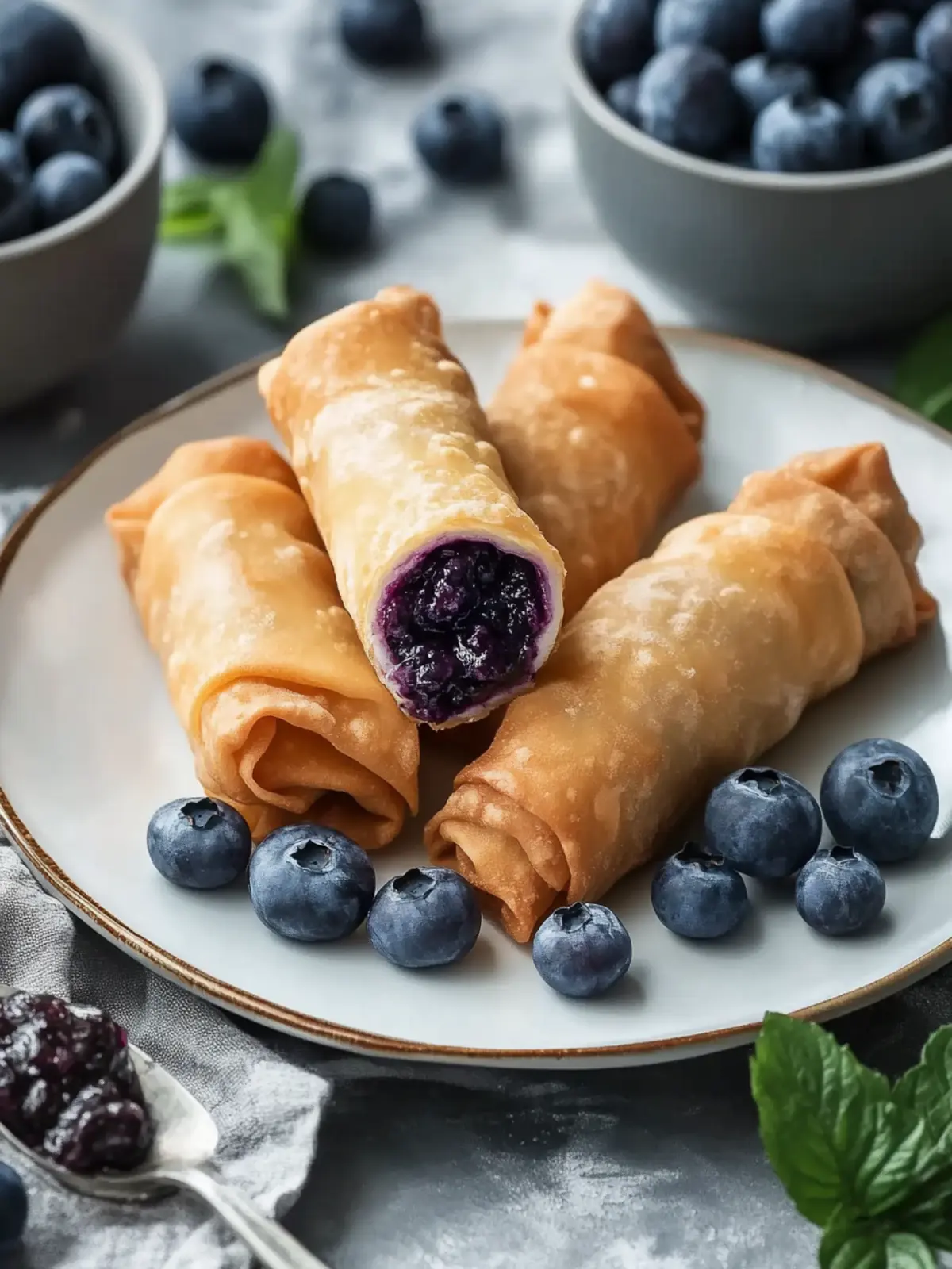 Blueberry Egg Rolls