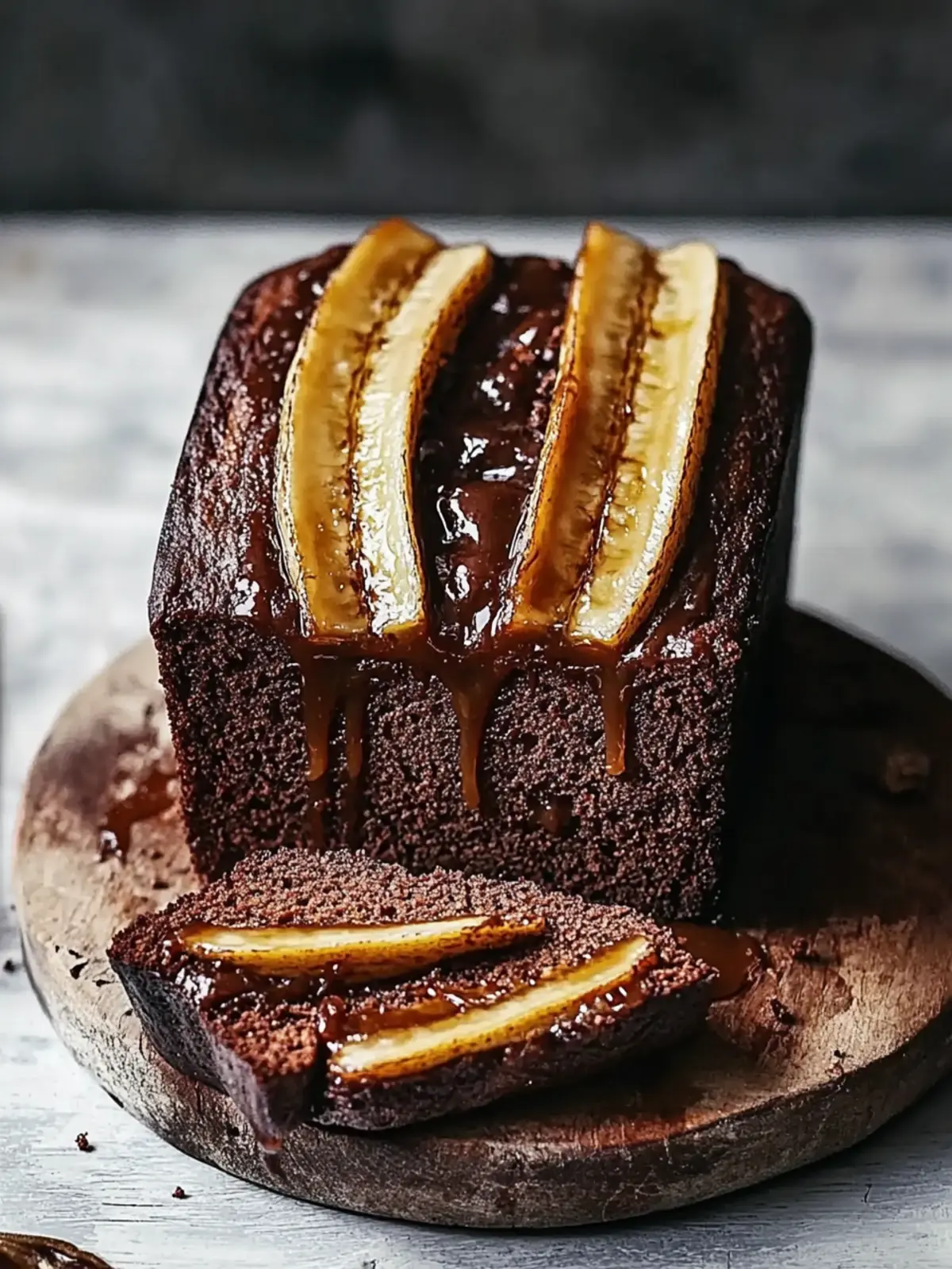 Chocolate & Caramelised Banana Bread