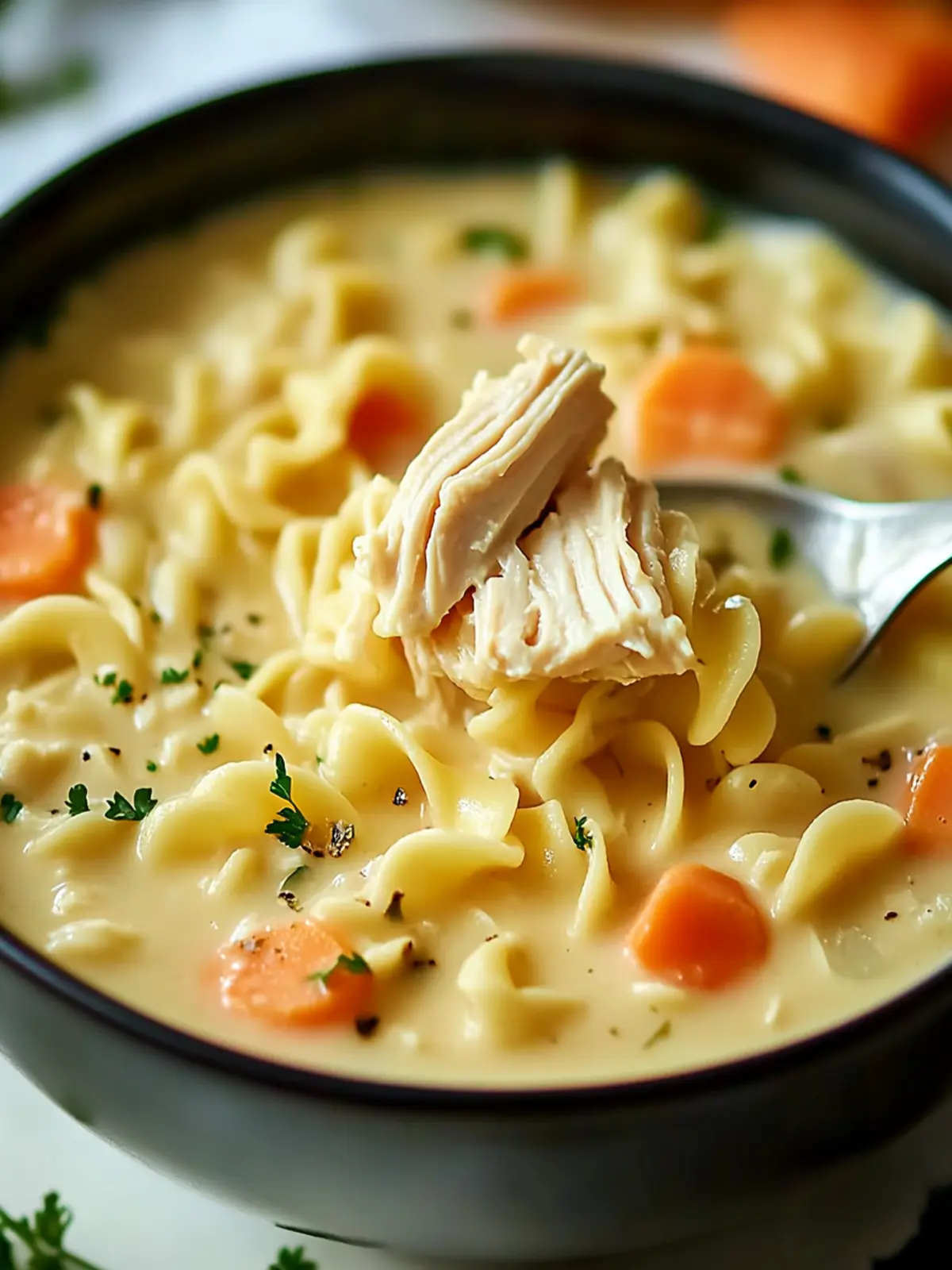 Creamy Crack Chicken Noodle Soup