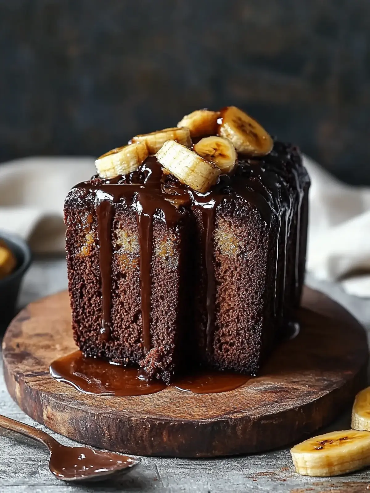 Chocolate & Caramelised Banana Bread