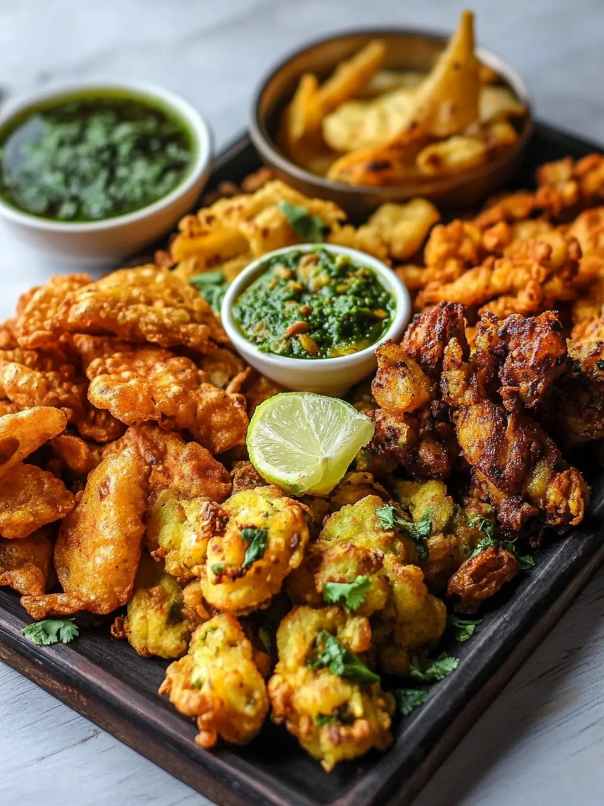 Homemade Tea Time Pakora Platter