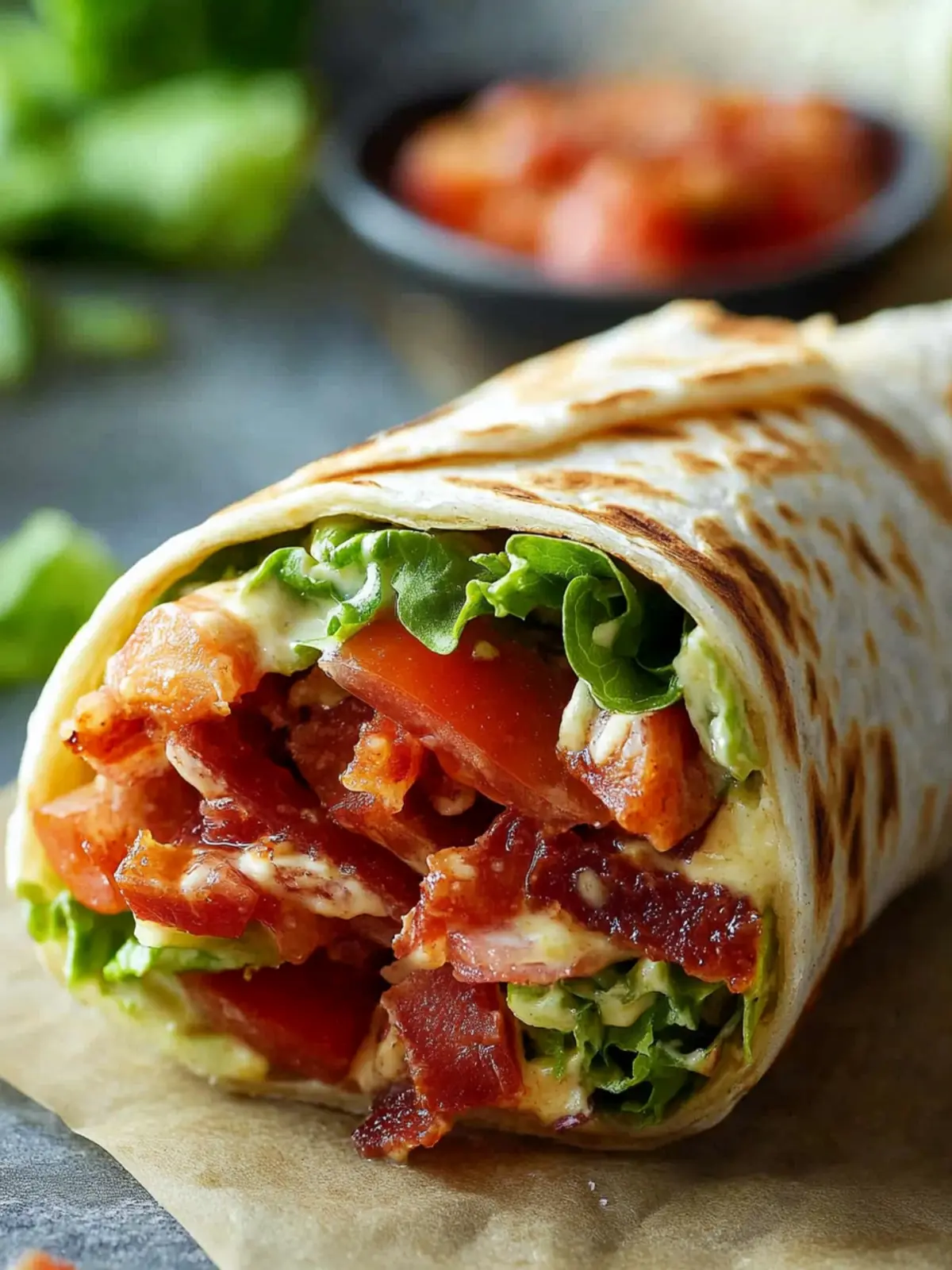 Gourmet BLT Wraps with Secret Sauce