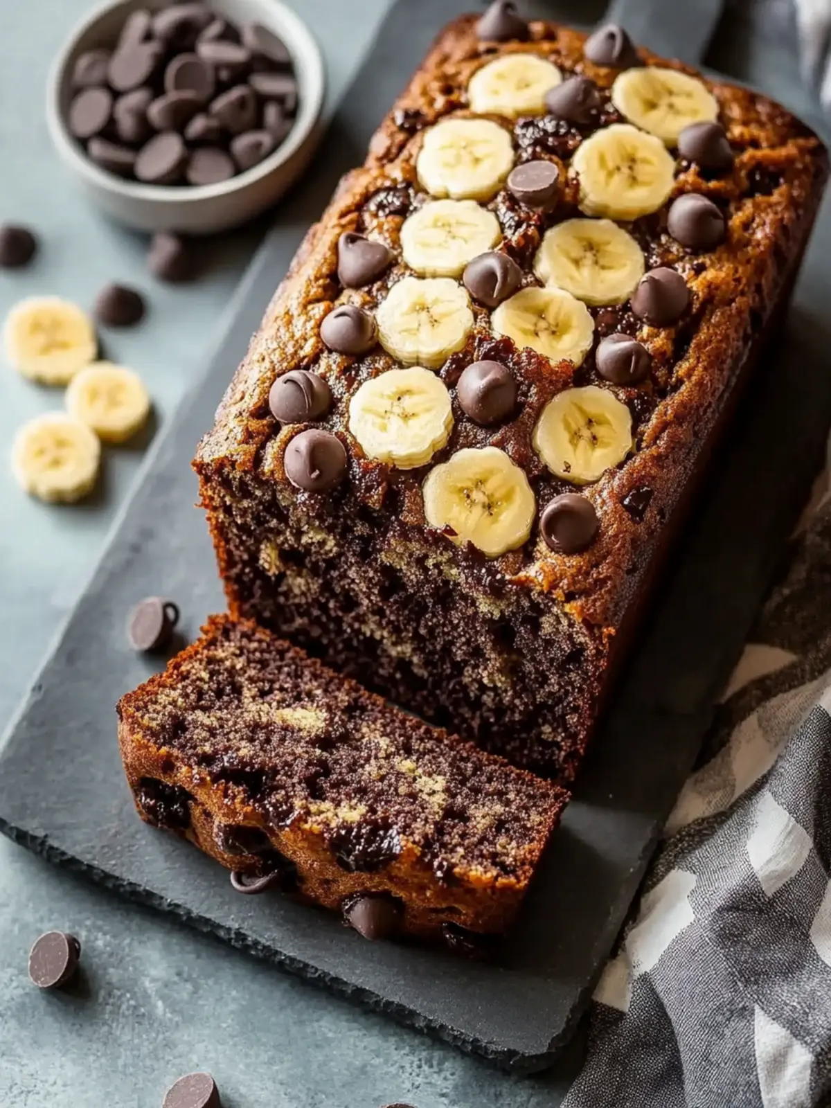 Sweet Chocolate Chip Banana Bread