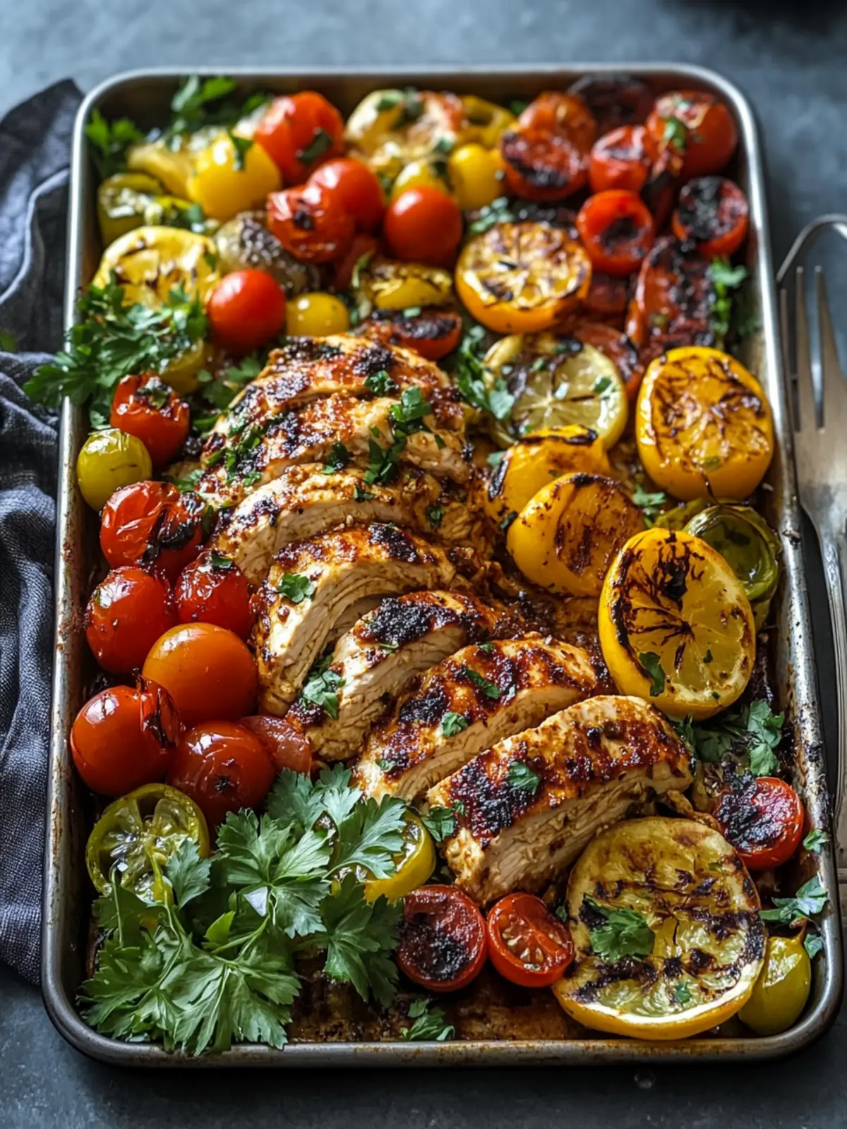 Chicken Shawarma Sheet-pan Dinner