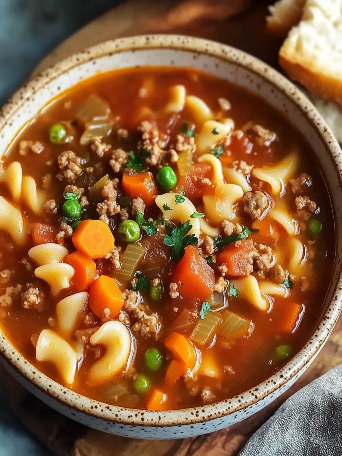 Ground Beef Pasta Soup