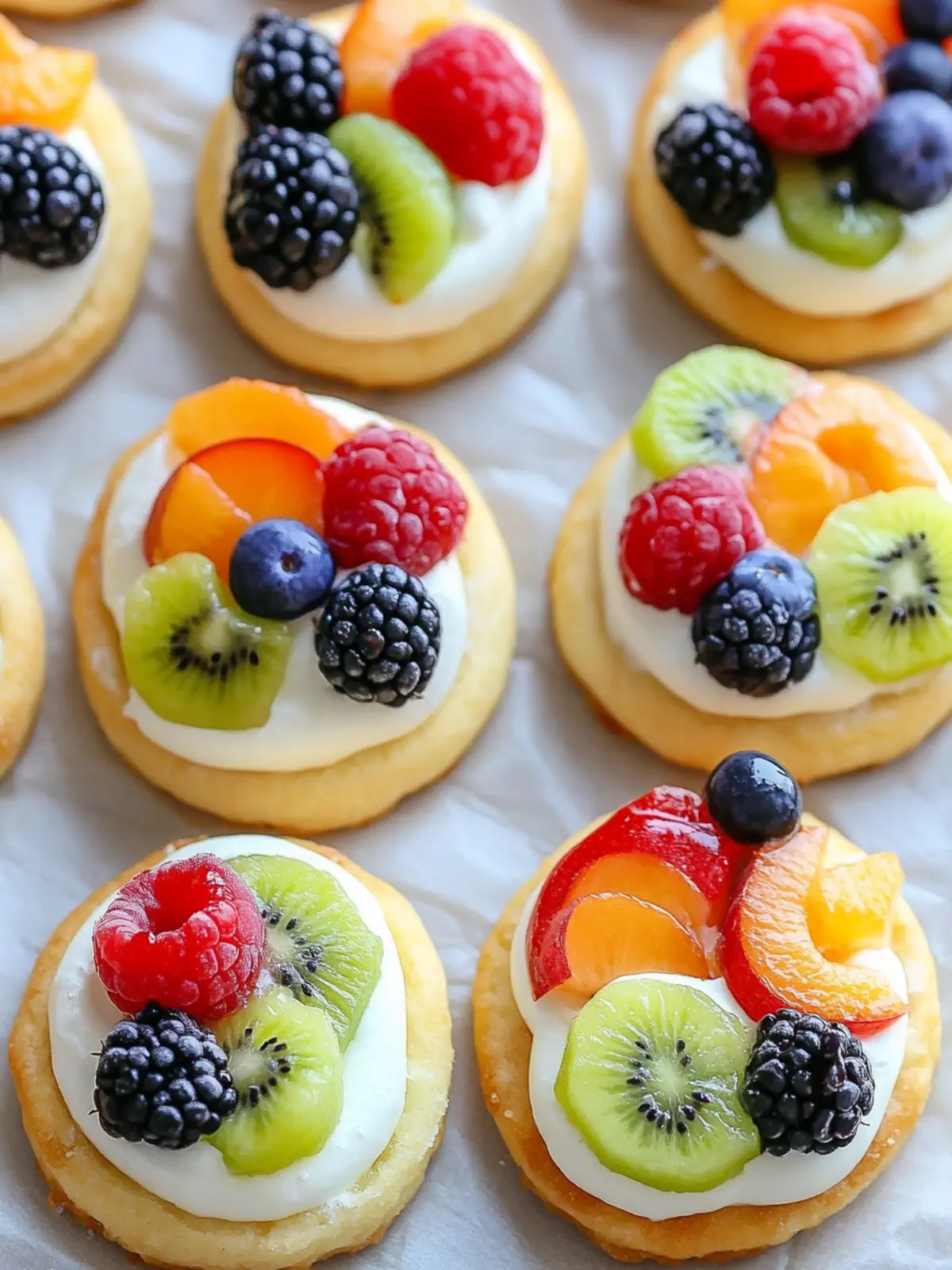 Mini Fruit Pizza Cookies