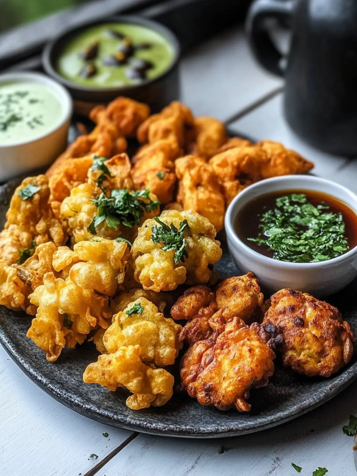 Homemade Tea Time Pakora Platter