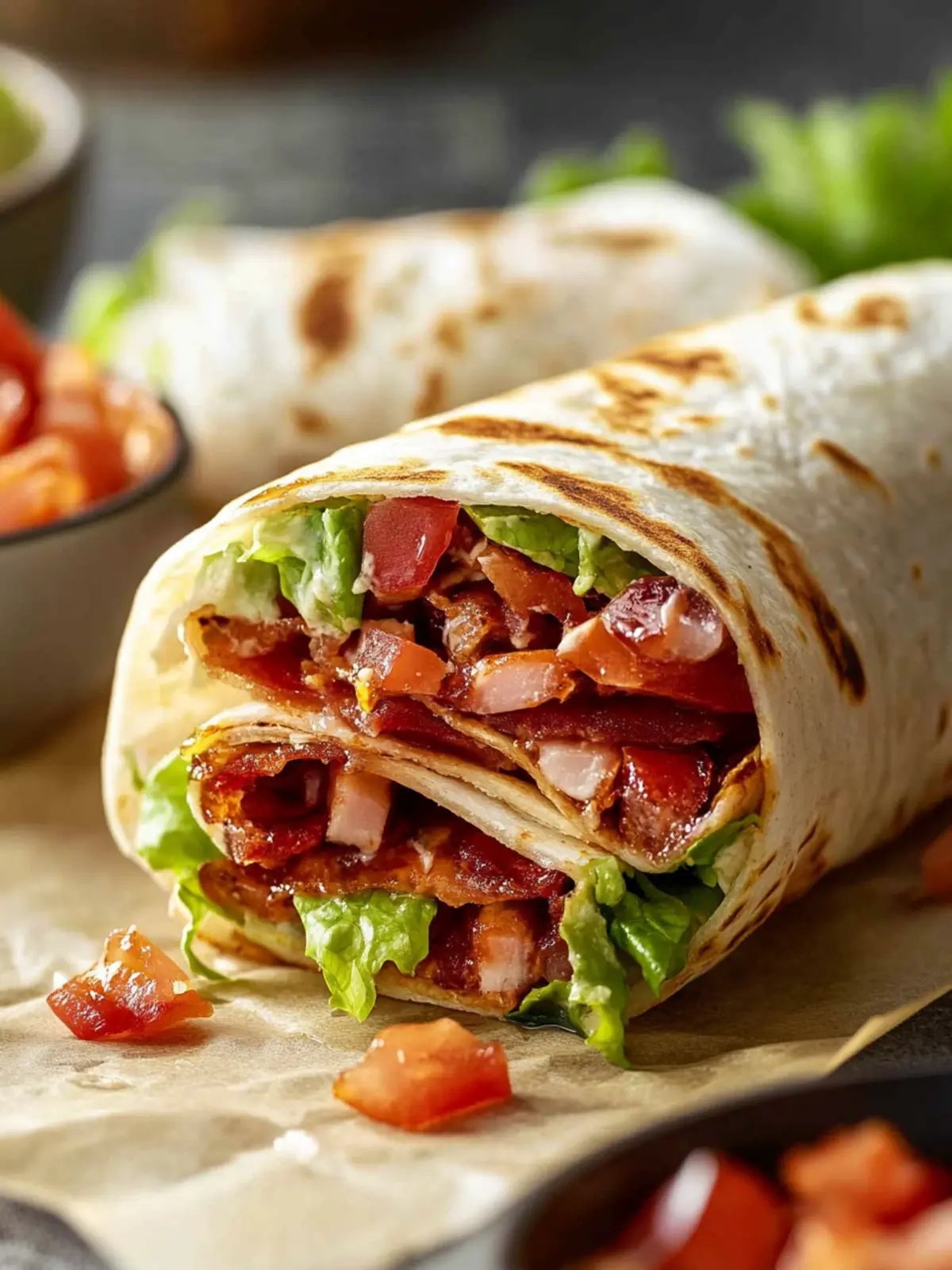 Gourmet BLT Wraps with Secret Sauce