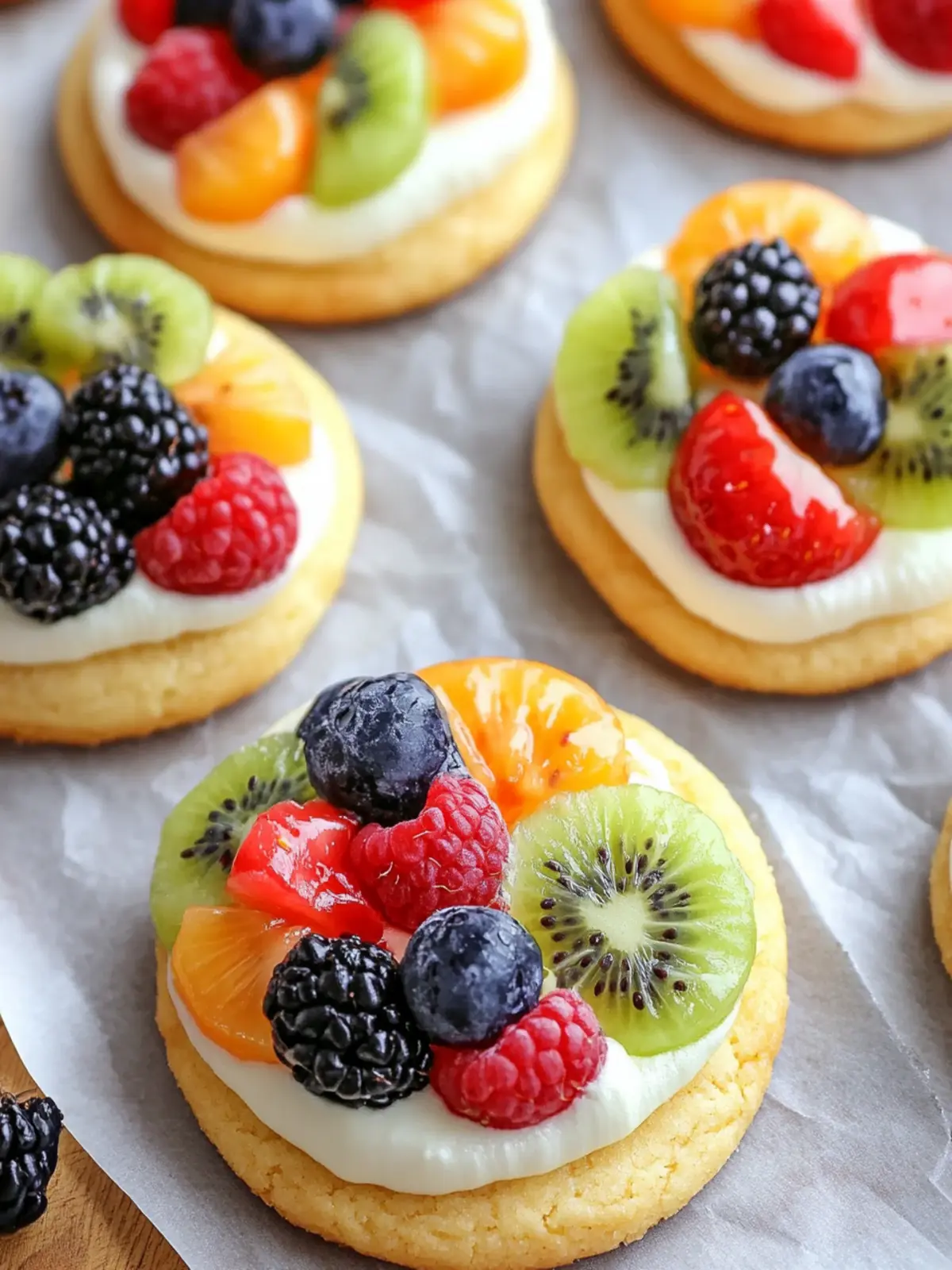 Mini Fruit Pizza Cookies