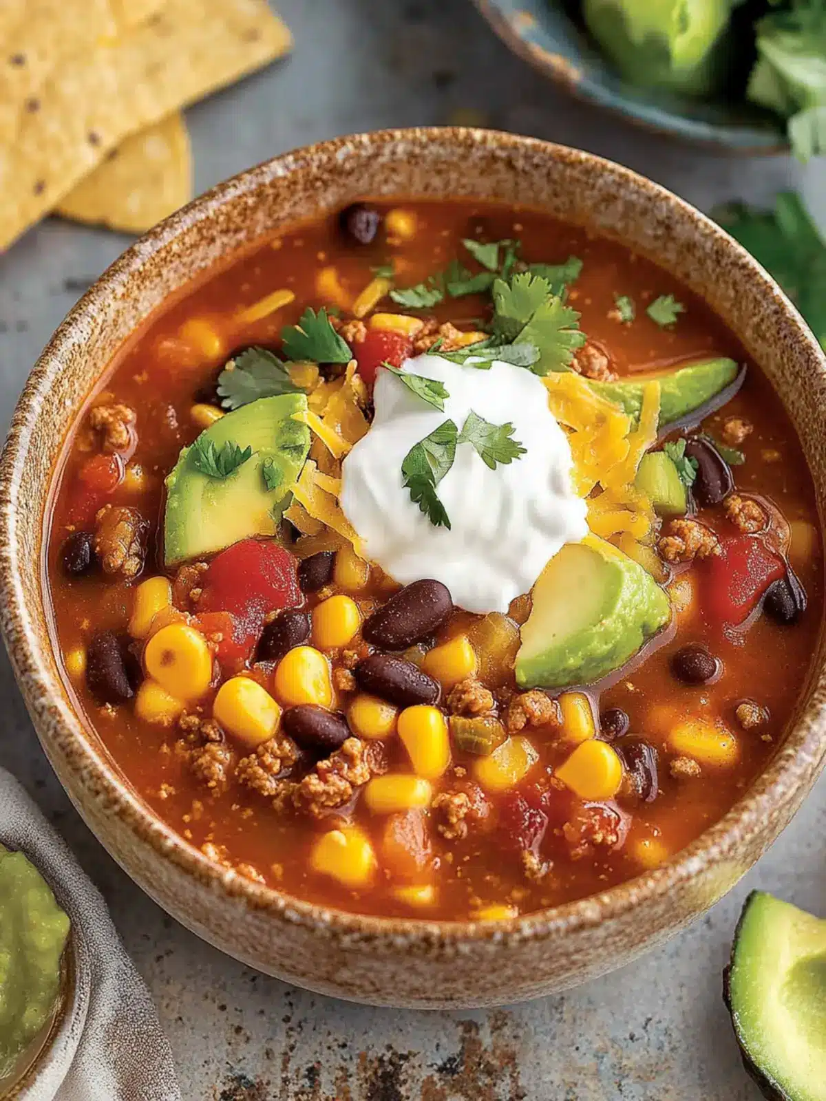 Paula Deen Taco Soup
